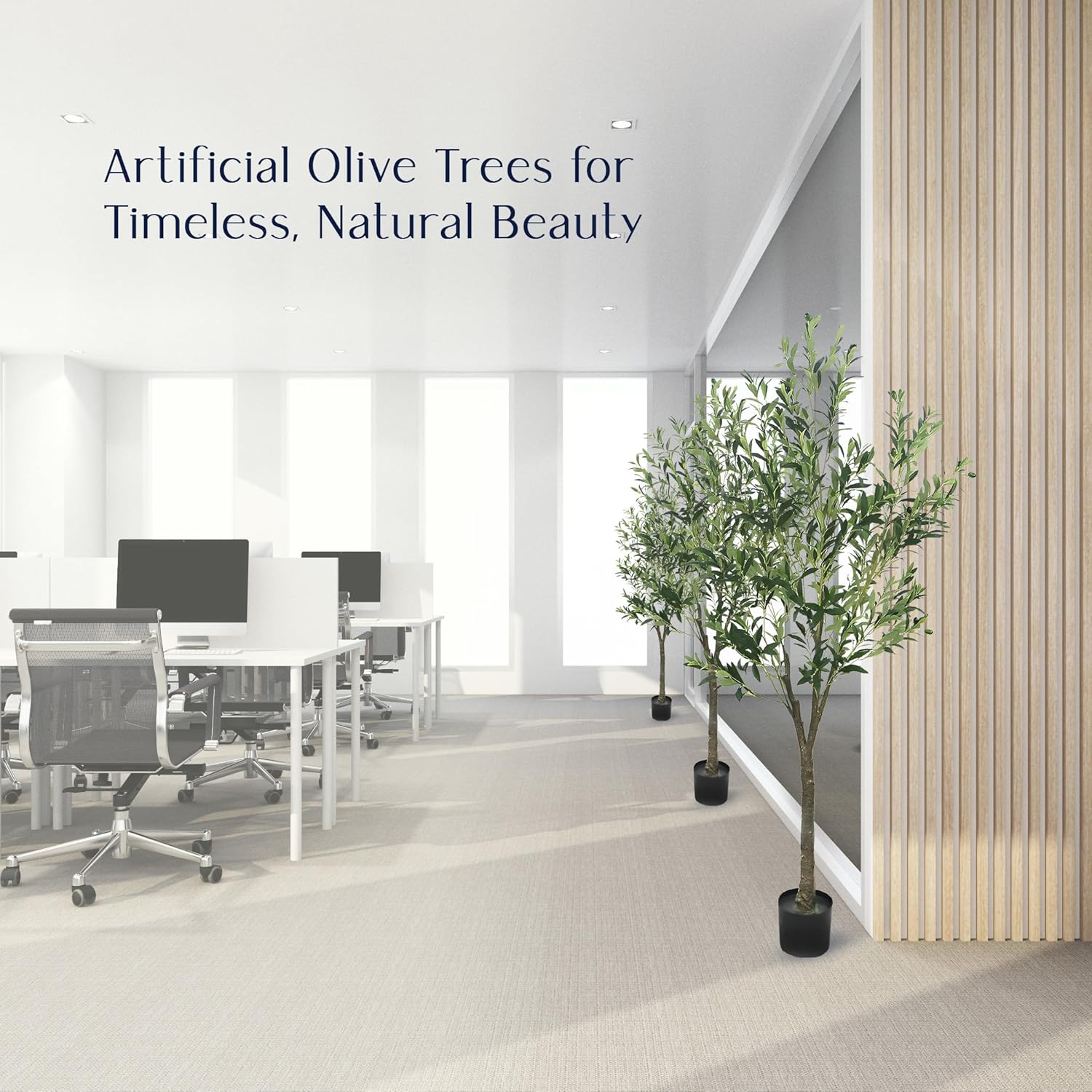 YATSKIA Árbol de olivo sintético de 5 pies  olivos artificiales para interiores, planta sintética, árboles de imitación para interiores, árbol falso