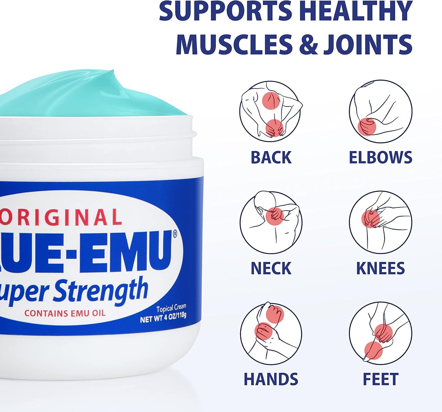 Blue Emu Crema Super Strength original y aceite de emú puro 1 paquete de 1 oz