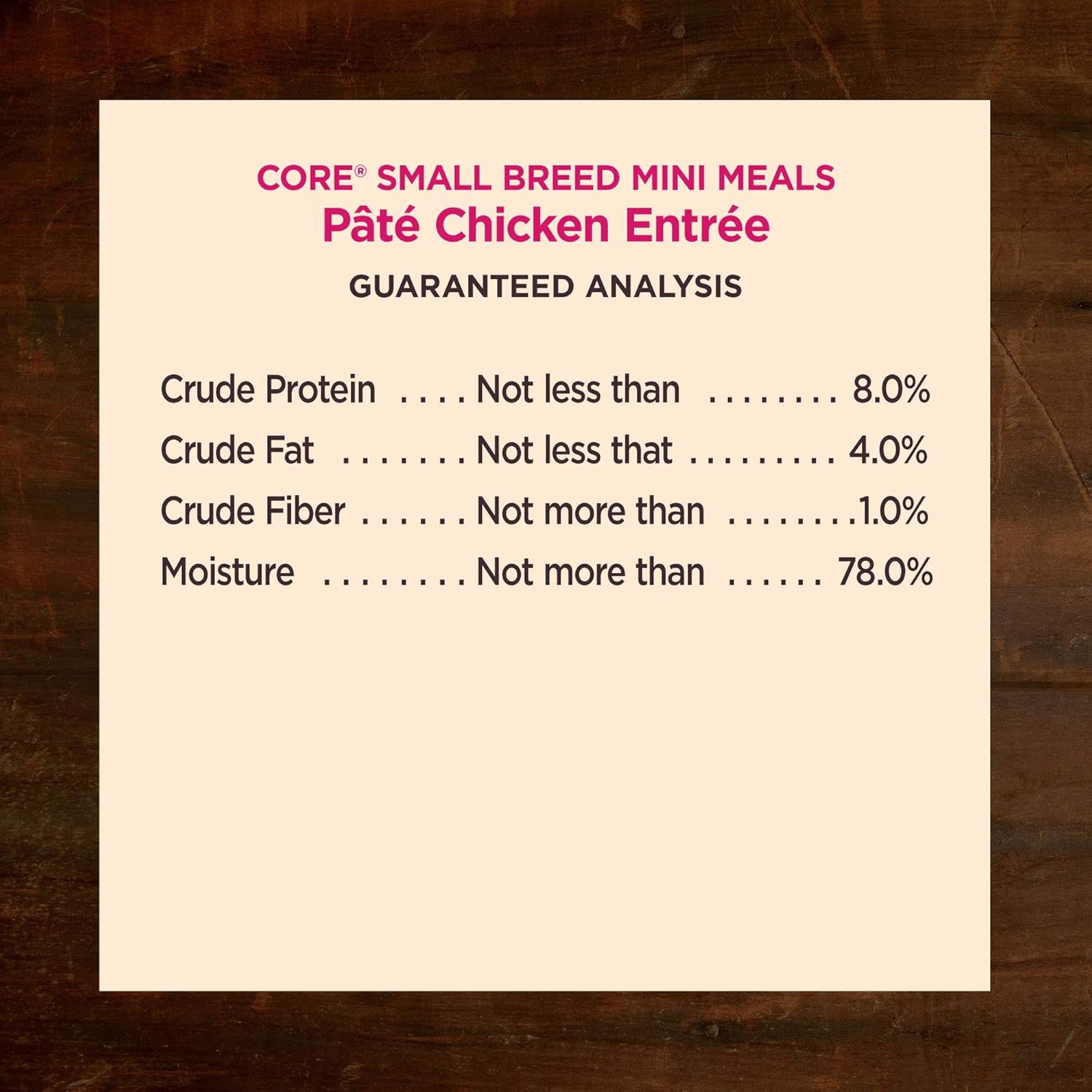 Wellness CORE – Alimento húmedo natural para perros de raza pequeña, sin granos, plato principal de pollo en paté, bolsa de 3 onzas (paquete de 12)