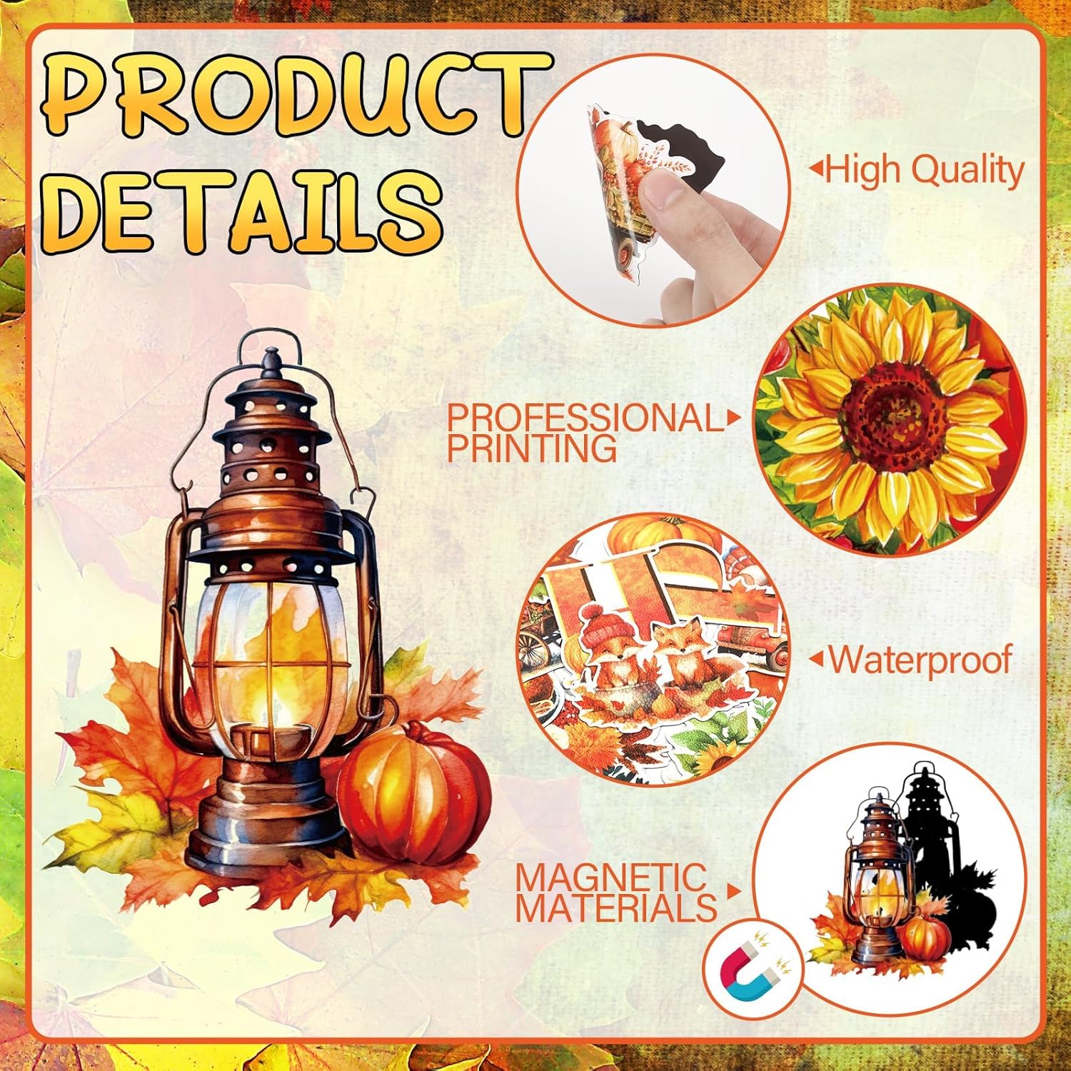 29 piezas de imanes de otoño retro para el día de Acción de Gracias, refrigerador magnético de bienvenida para el otoño, decoración de otoño para