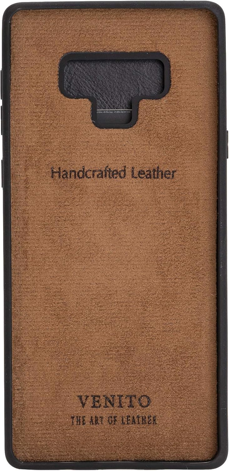 Venito Verona – Funda de piel compatible con Samsung Galaxy Note 9 (6.4 pulgadas), bloqueo RFID, a presión, con tapa trasera, delgada, tipo cartera,