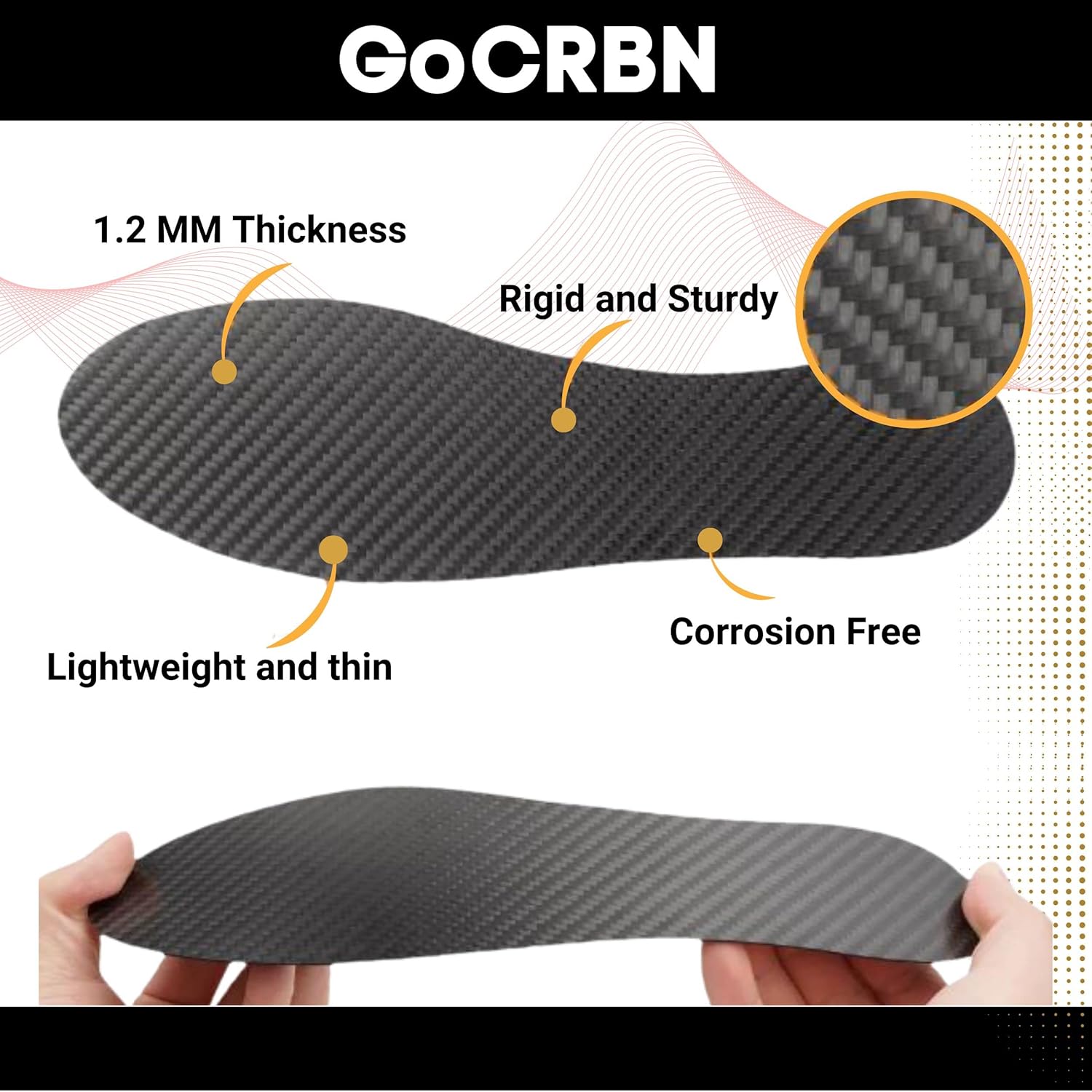 Plantilla de fibra de carbono para aliviar el dolor de los dedos de los pies, para hombres y mujeres, insertos rígidos de fibra de carbono para