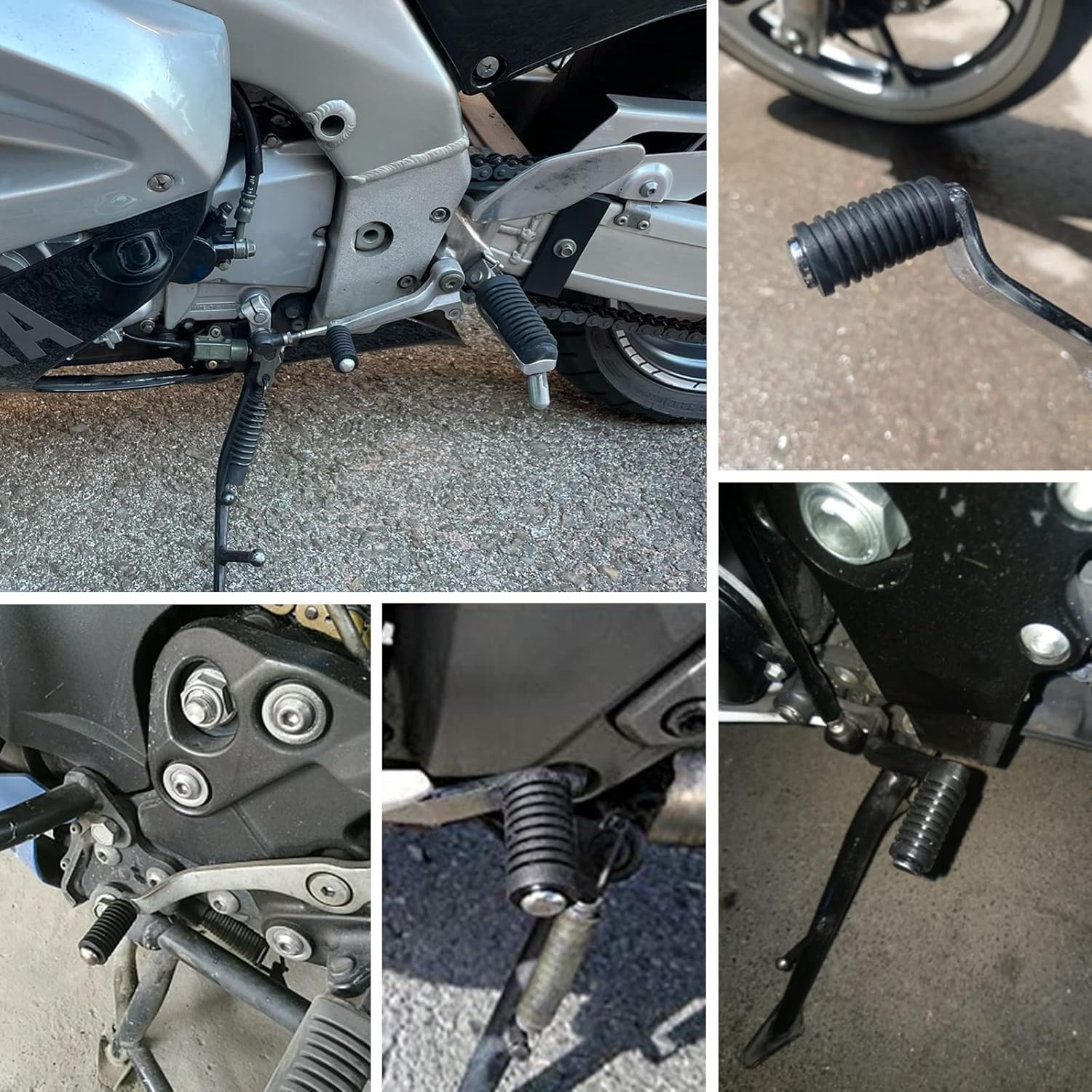 Juego de 2 fundas universales para palanca de cambios de motocicleta, pedal de palanca de cambios de goma, compatible con Kawasaki Suzuki, Yamaha,