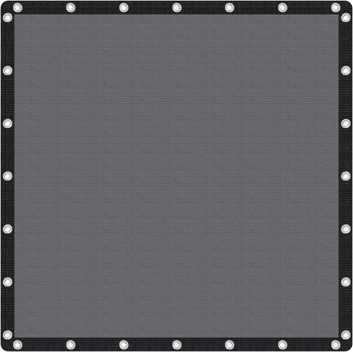 VICLLAX Sombra 90% Tela para el sol, pantalla de privacidad con ojales reforzados para patio al aire libre, jardín, pérgola, toldo, 12 x 12 pies,