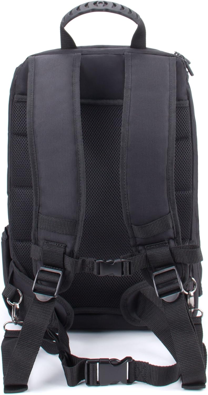 Mochila para cámara réflex digital de 39.62 cm, compartimento para portátil USA Gear cuenta con separadores acolchados, soporte para trípode,