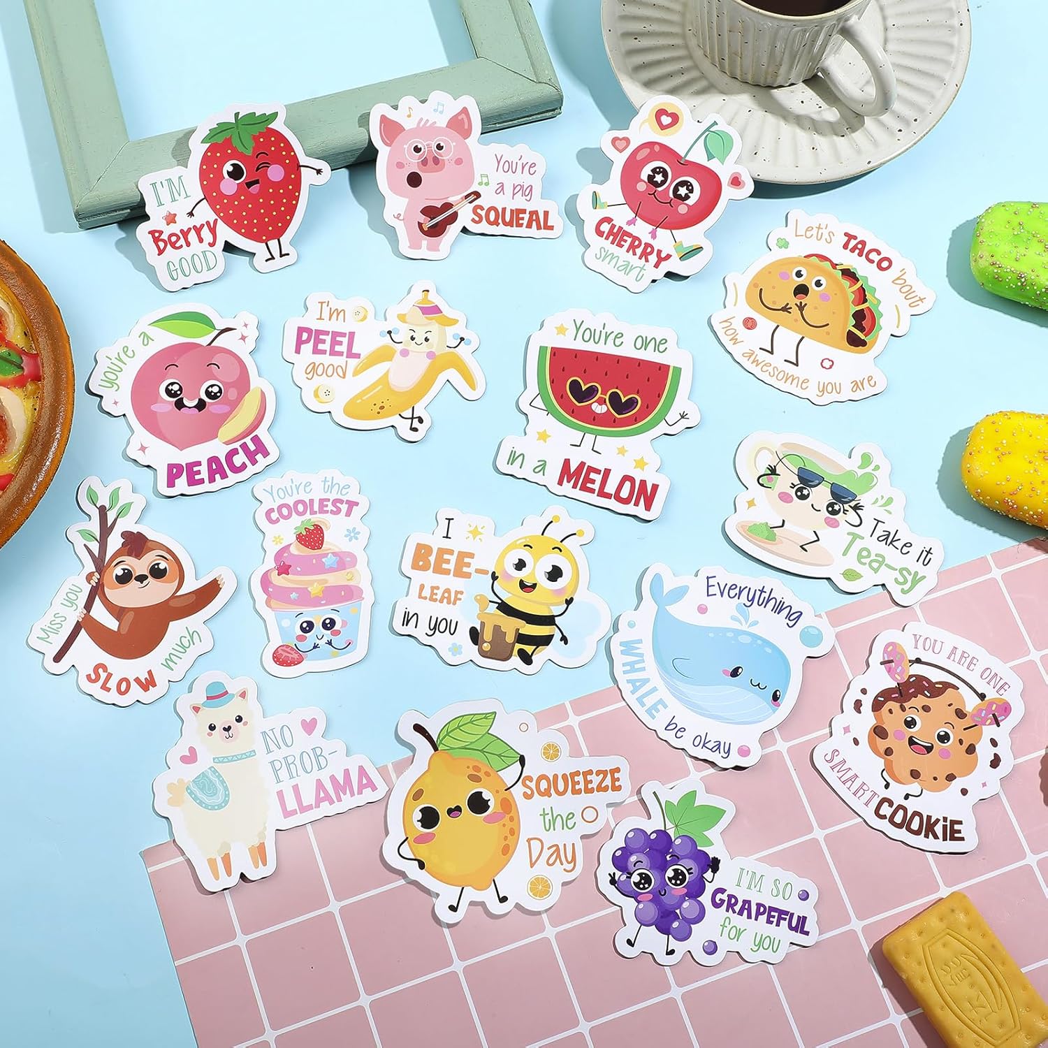 16 piezas de imanes de nevera divertidos juegos de palabras magnéticas, calcomanías decorativas para refrigerador, imanes divertidos para casillero,