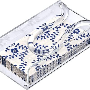 Amazing Abby Servilletero acrílico para toallas de invitados (8.5 x 4.5 pulgadas), dispensador de servilletas de plástico transparente con brazo Amazing Abby Servilletero acrílico para toallas de invitados (8.5 x 4.5 pulgadas), dispensador de servilletas de plástico transparente con brazo