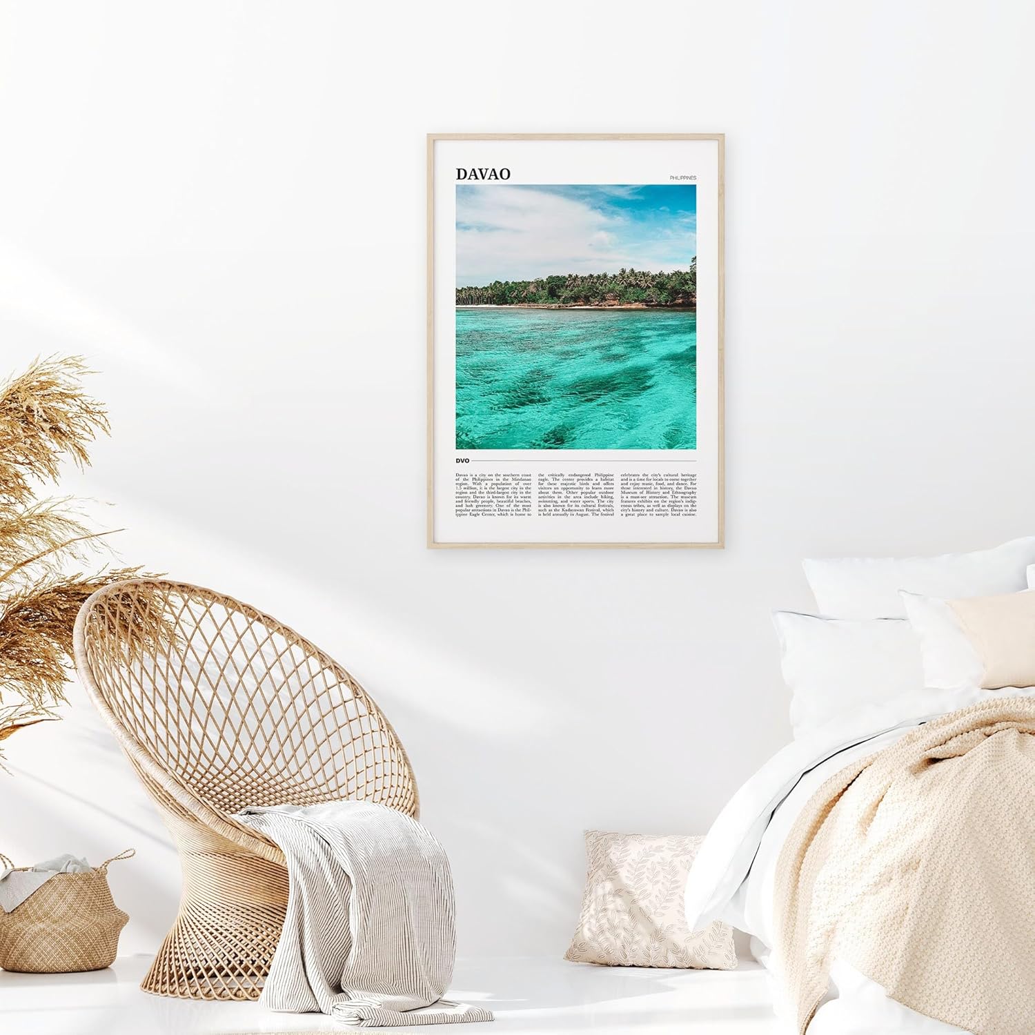 Póster de viaje de Davao, arte de pared de Davao, impresión de póster de Davao, foto de Davao, decoración de Davao, Filipinas
