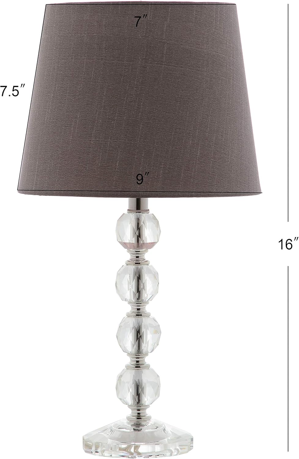 SAFAVIEH Lighting Collection Nola Modern Glam – Juego de 2 lámparas de mesa apilables de 16 pulgadas para dormitorio, sala de estar, oficina,