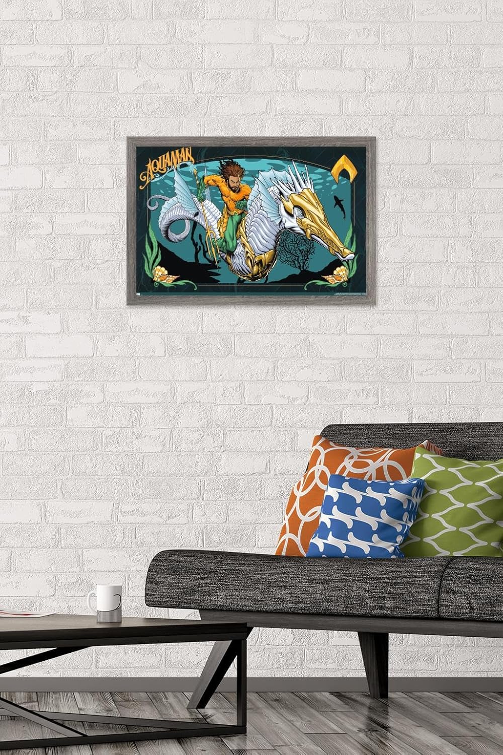 Trends International DC Comics Movie Aquaman y el Reino Perdido – Póster de pared con ilustración de Aquaman, 14.72 x 22.37 pulgadas, versión