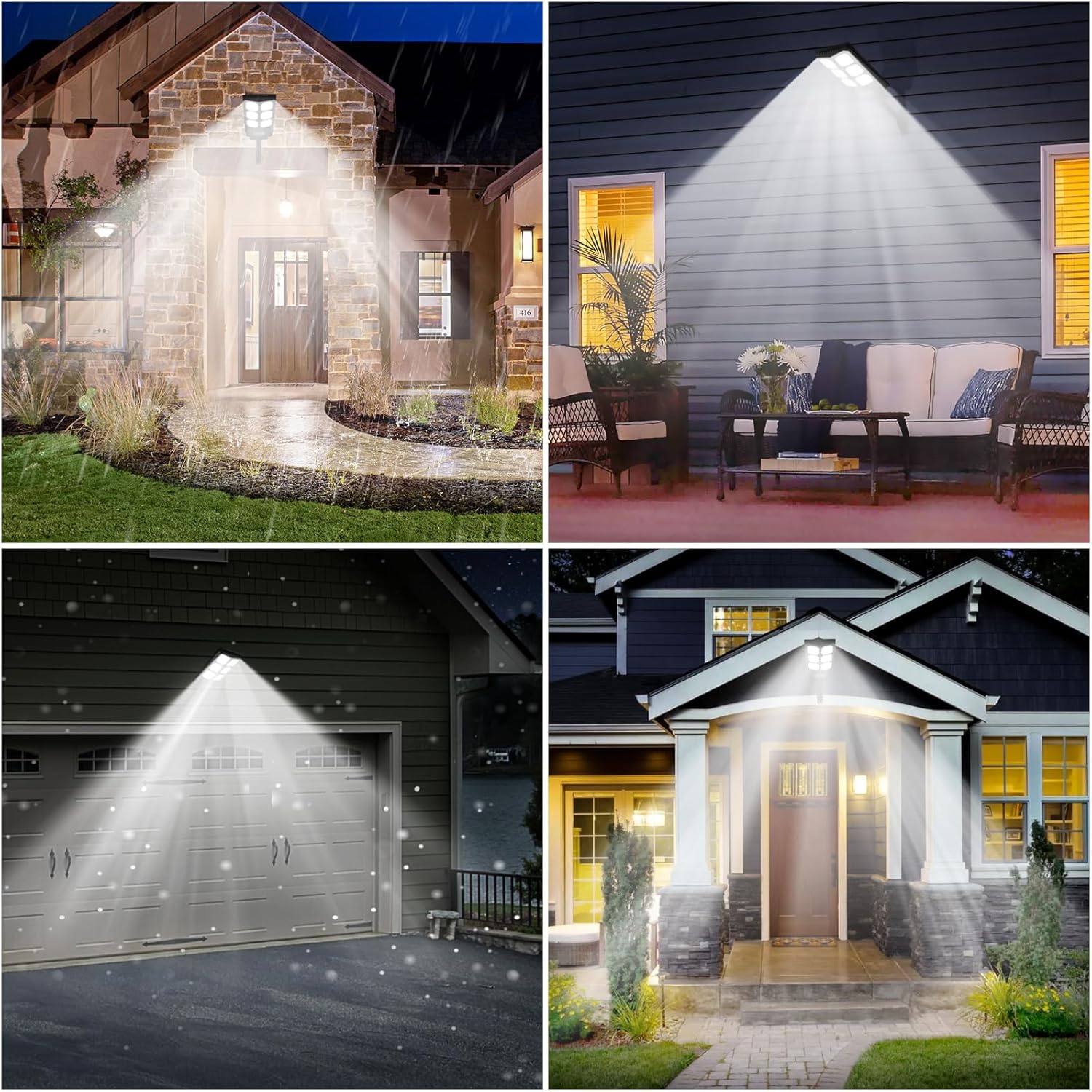 SZPIOSTAR Luces solares para exteriores, luz de calle solar impermeable del atardecer al amanecer con sensor de movimiento y control remoto, lámpara