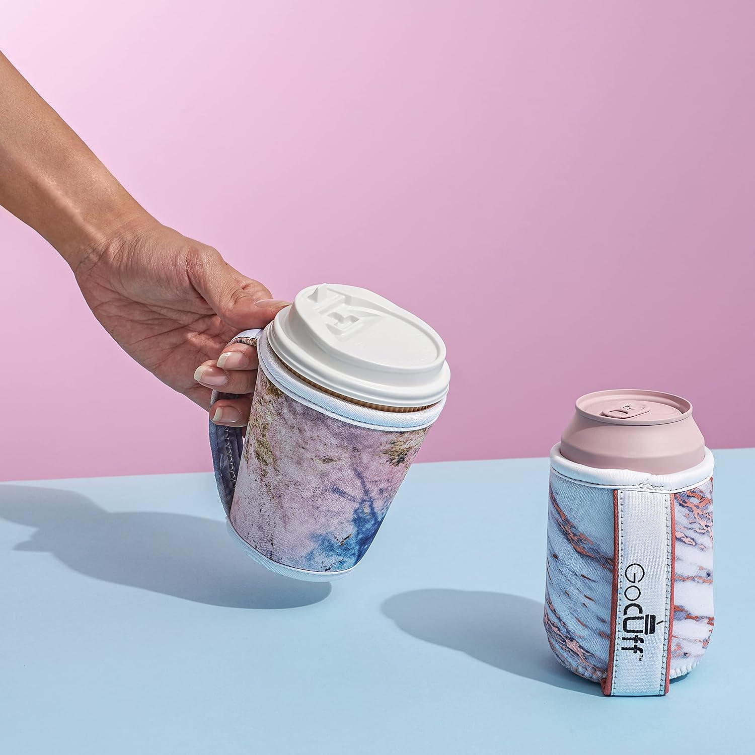 GoCuff – Fundas para puños de latas regulares, aislantes reutilizables con asa neopreno con mangas aisladas para refrescos, bebidas energéticas,