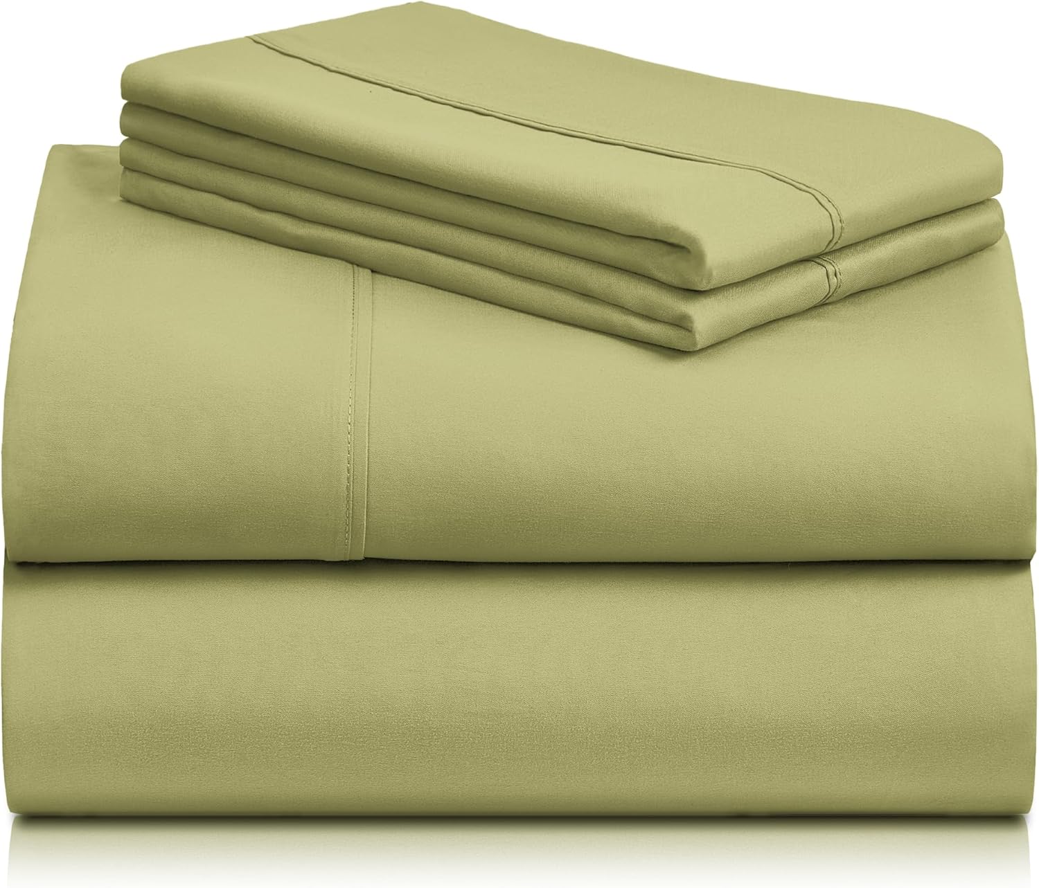 LuxClub – Juego de 4 sábanas de cama con bolsillos profundos de 18″, respetuosas con el medio ambiente, sin arrugas, lavables a máquina, suaves y