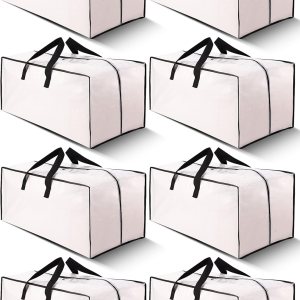 Cosy Family Paquete de 8 bolsas de mudanza extra grandes resistentes con correas de mochila, asas fuertes y cremalleras, bolsas de almacenamiento Cosy Family Paquete de 8 bolsas de mudanza extra grandes resistentes con correas de mochila, asas fuertes y cremalleras, bolsas de almacenamiento