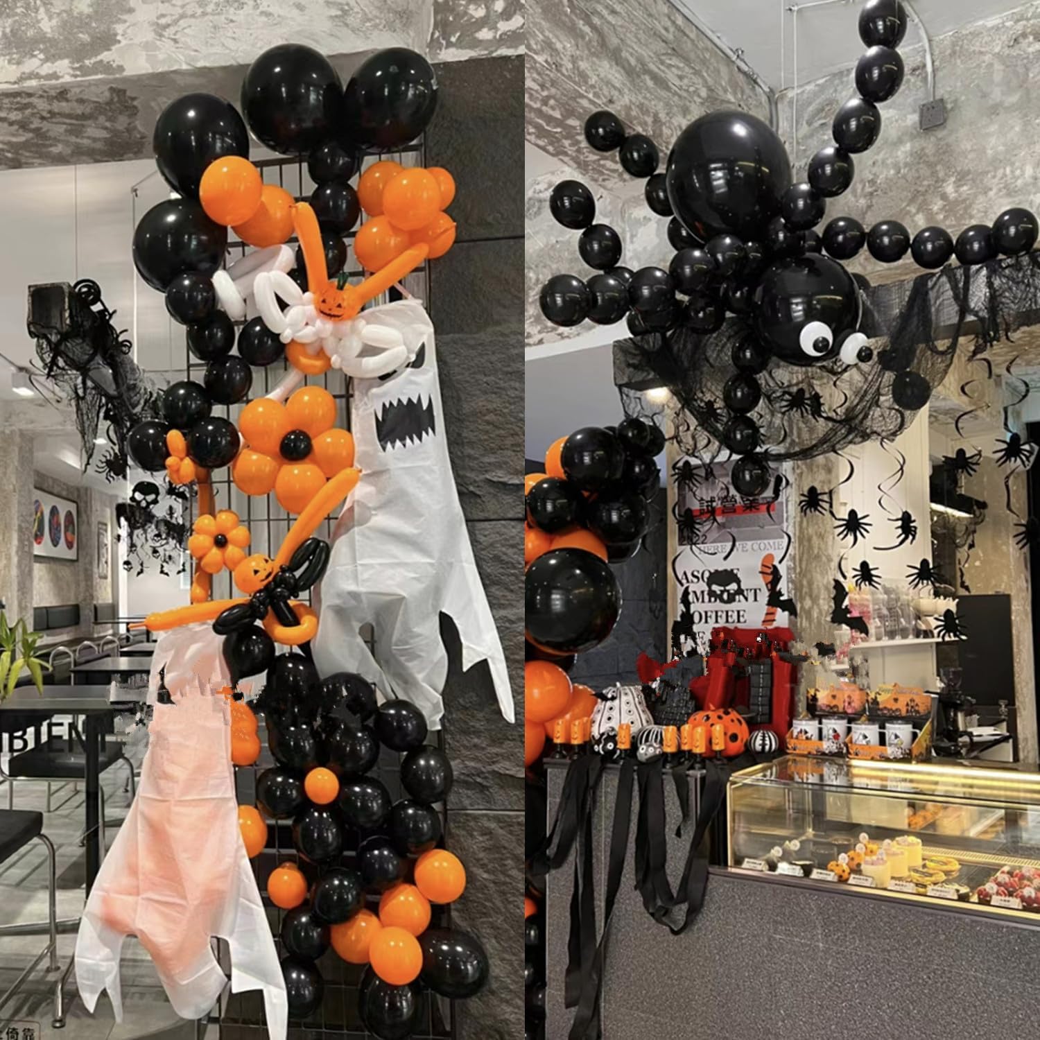 Globos de enlace, 100 globos pequeños de látex negro de 6 pulgadas, globos de cola de aguja de enlace rápido conectados para decoración de