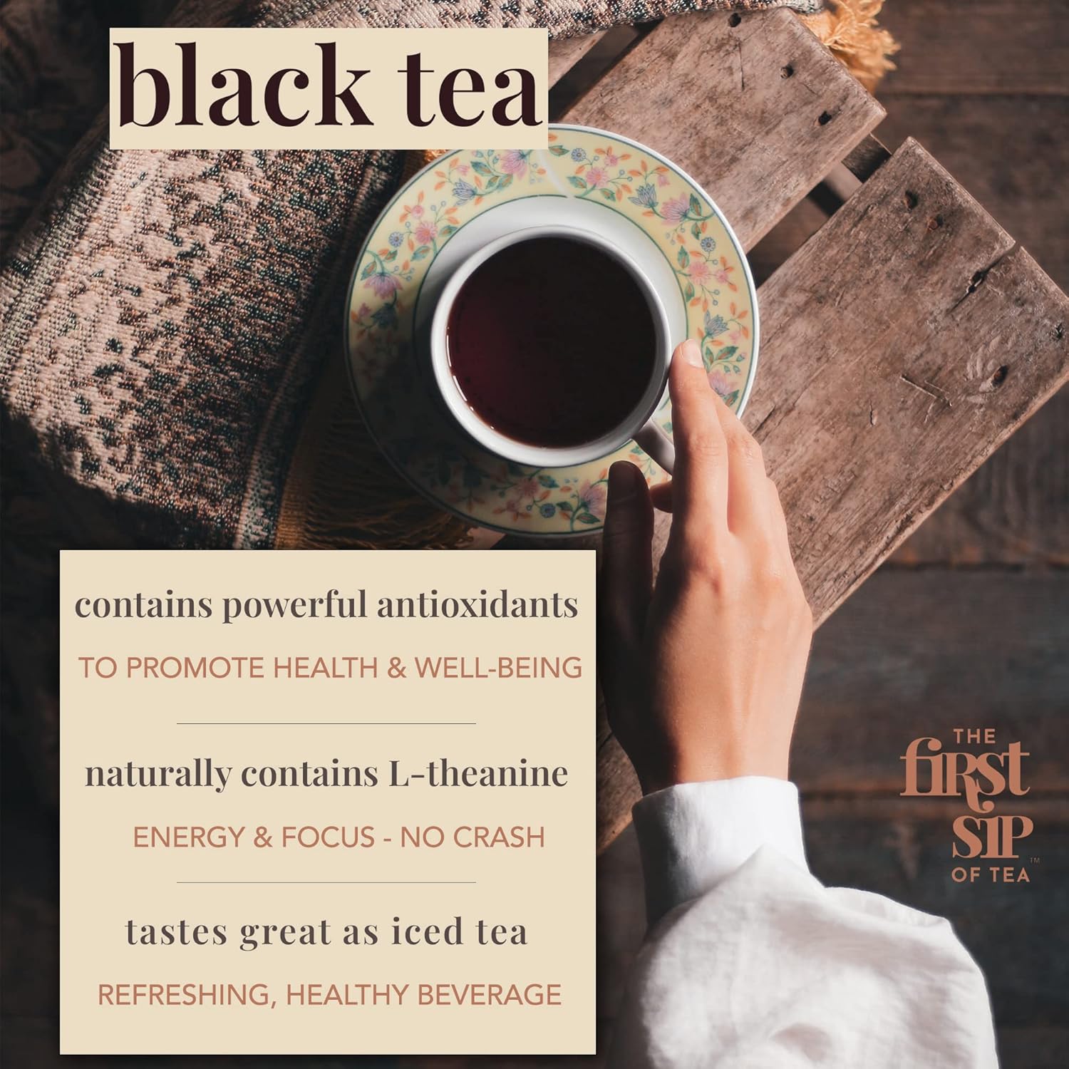 Earl Grey té negro, 16 unidades, bolsas de té, 1oz, The Spice Hut (SHBX111)