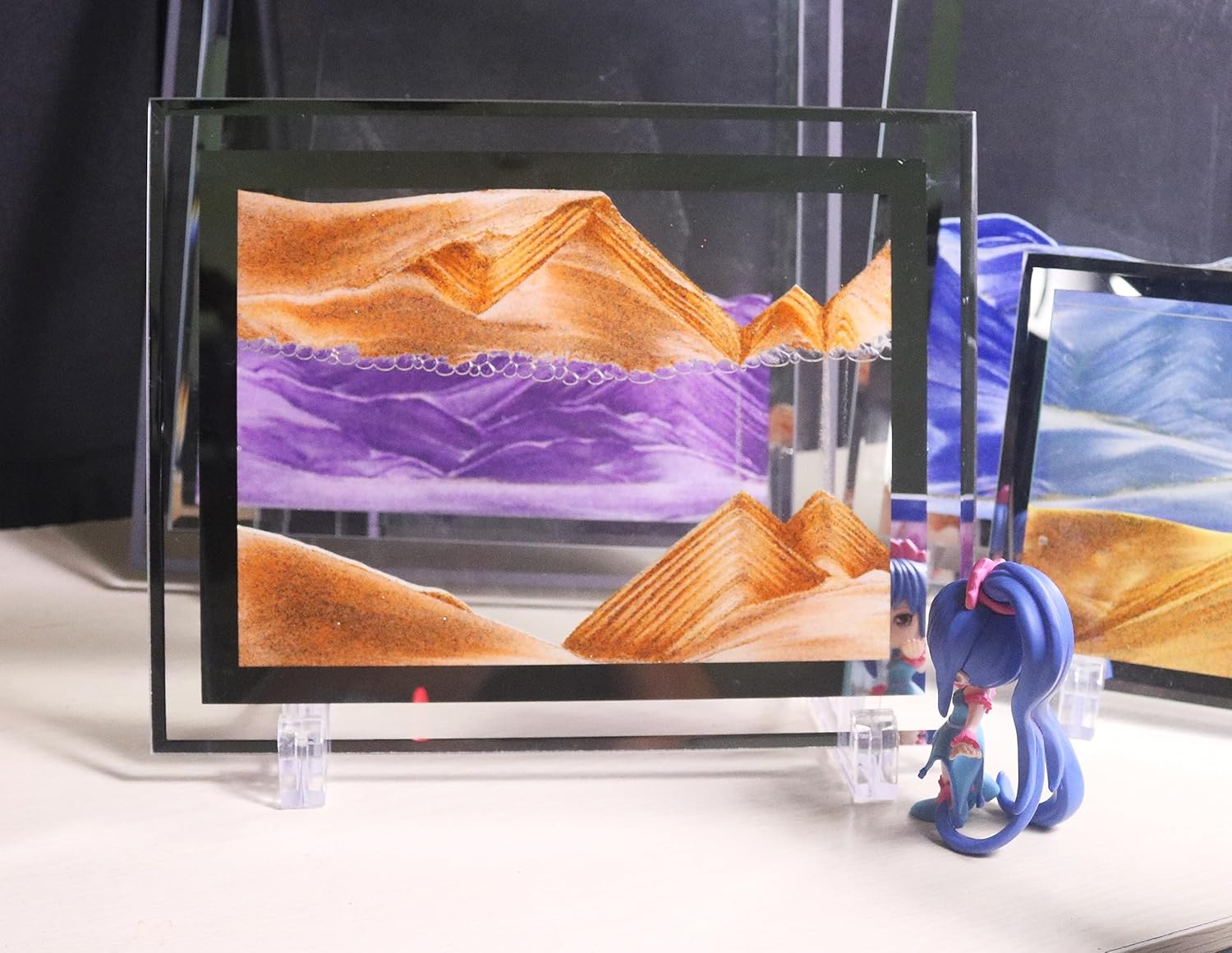 HY HAOYING ITTA – Imagen de arte de arena en movimiento, arte de arena dinámica 3D, movimiento líquido, visión de arco iris, imagen de arena,