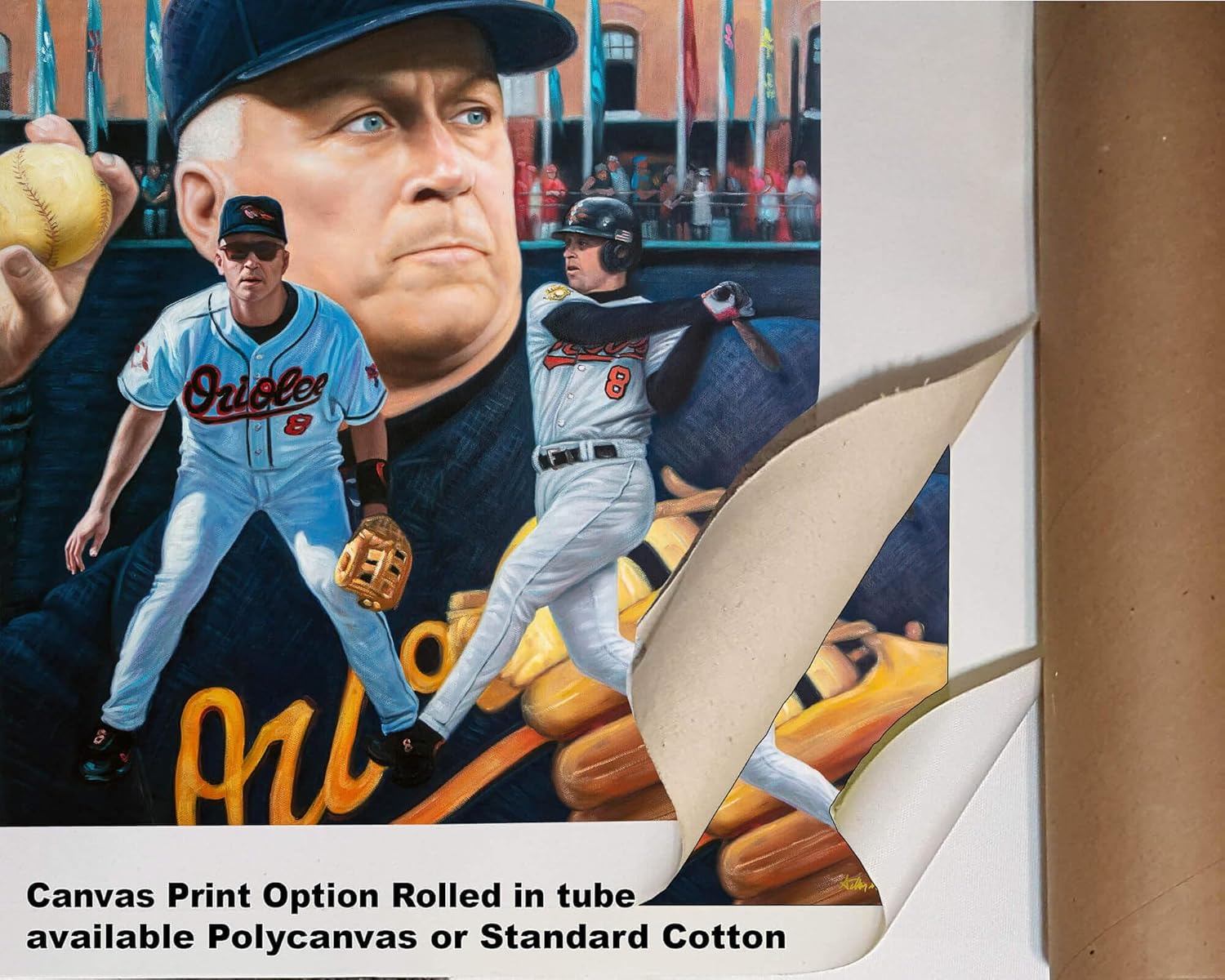 Cal Ripken Jr 3rd Base Short Stop Baltimore Orioles MLB Baseball Player HOF Hall of Fame Art Print 1AM3 on 24×30 matte paper