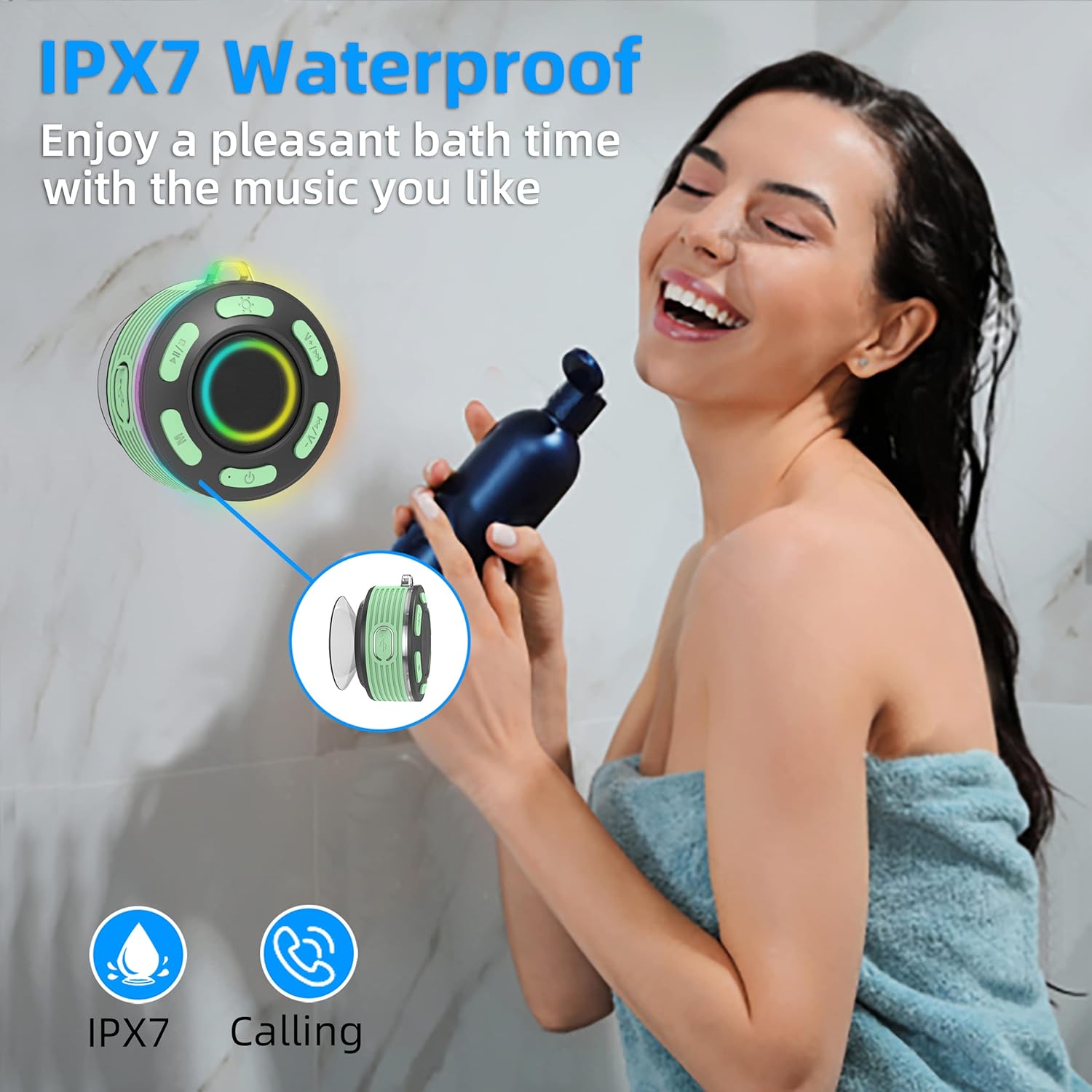 Donerton Altavoces Bluetooth verdes
