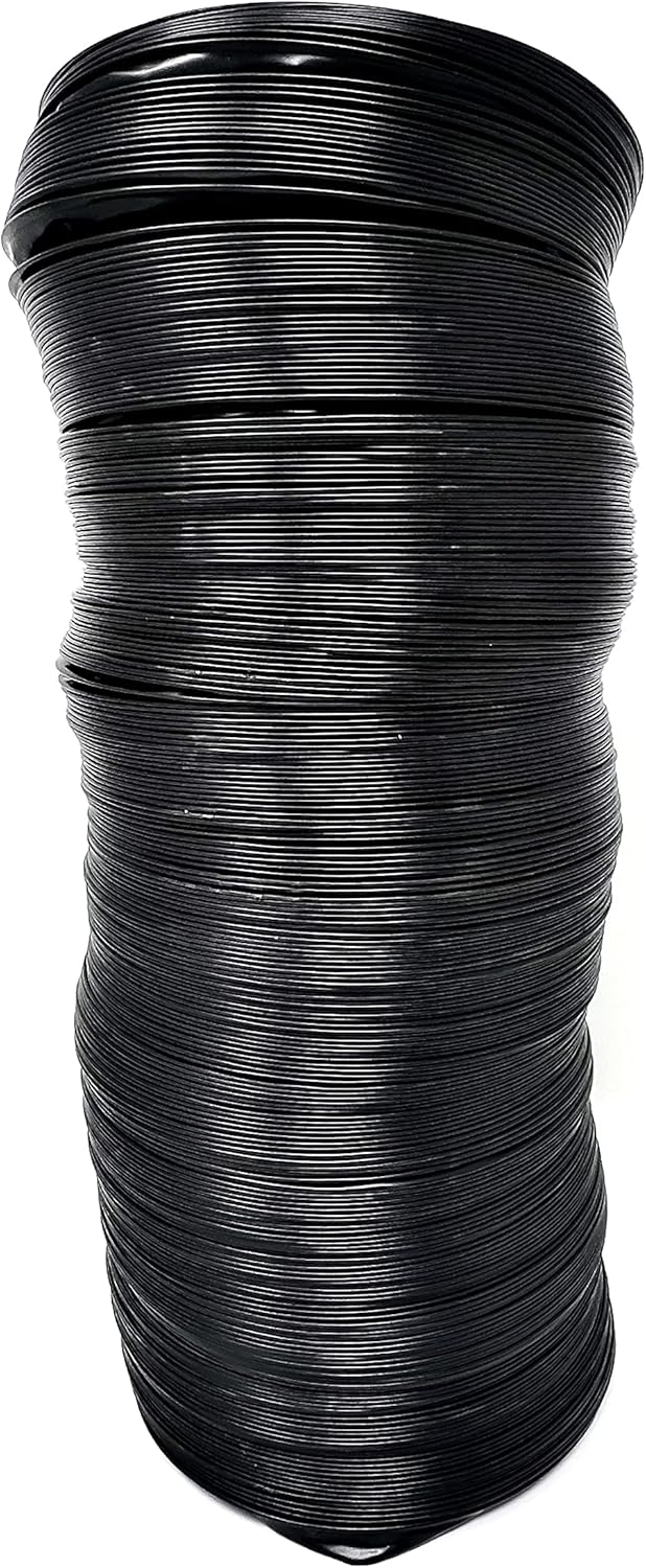 Manguera de ventilación para secadora de conductos de aluminio flexible sin aislamiento de 4 pulgadas y 25 pies para ventilación HVAC con dos