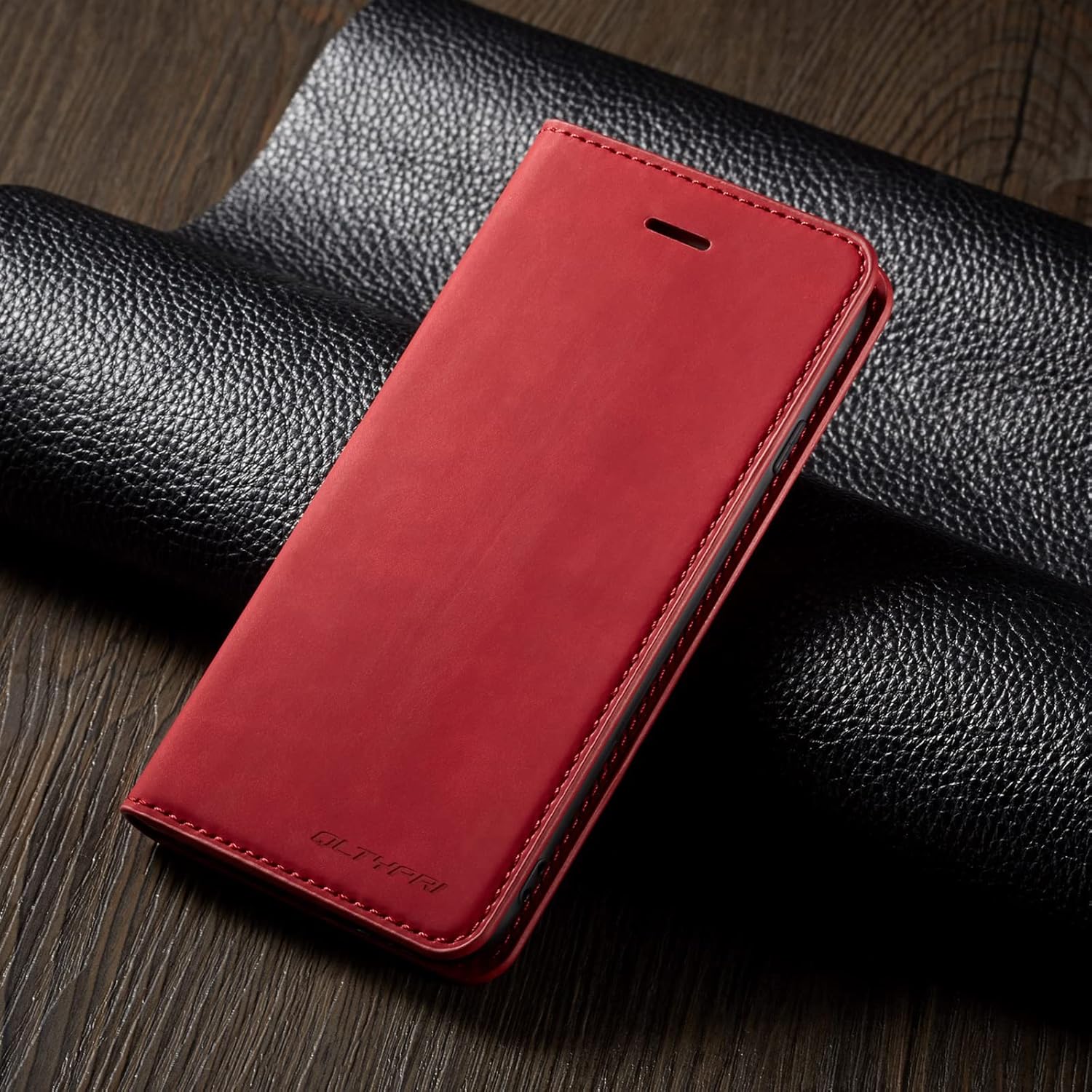 Forwenw – Funda de piel con tapa para iPhone