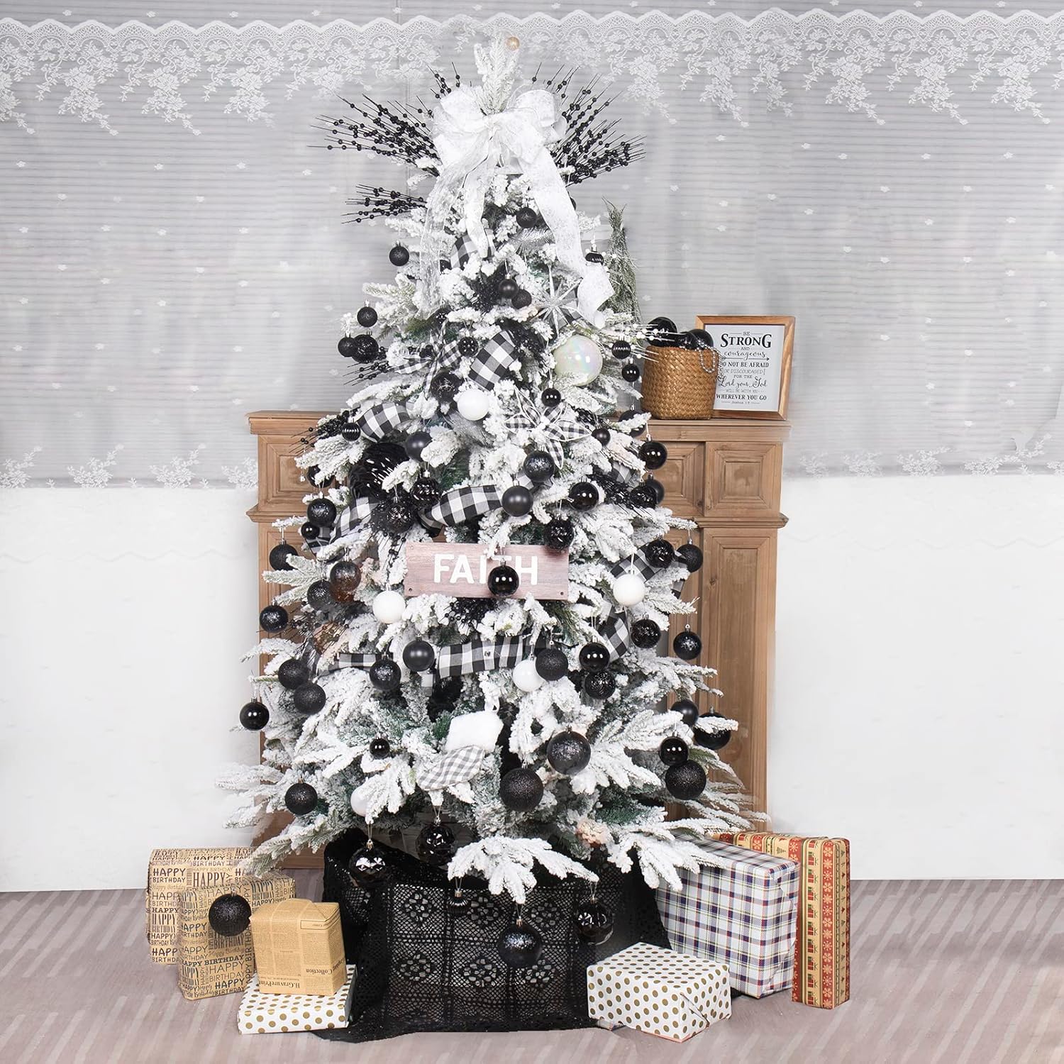 Blivalley – Adornos de bola de Navidad de 40mm, 34unidades, irrompibles, para árbol de Navidad, vacaciones, boda, fiesta, juego de bolas de Navidad