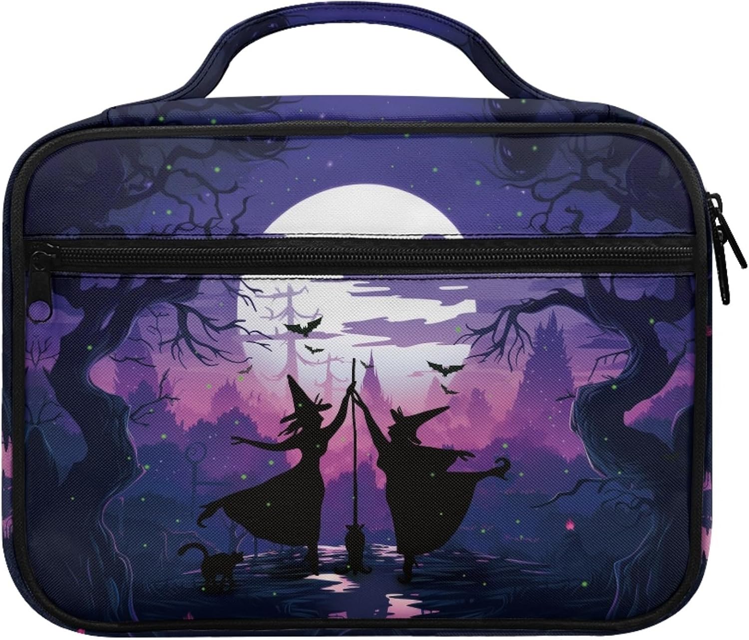 Funda para la Biblia de Halloween para mujeres, fundas de la Biblia de bruja bailarina para adolescentes y niñas, protector con asa y bolsillo con