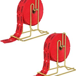 Soporte para boletos para rifa, paquete de 2 unidades, dispensador de boletos de latón, máquina dispensadora manual de boletos para rifas para Soporte para boletos para rifa, paquete de 2 unidades, dispensador de boletos de latón, máquina dispensadora manual de boletos para rifas para