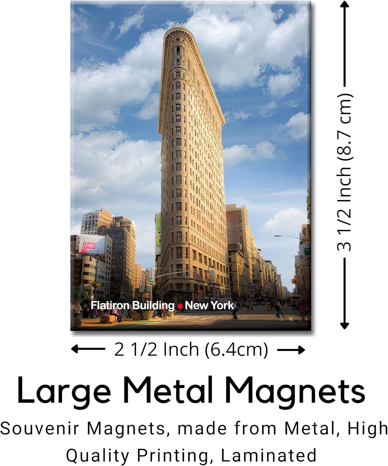 Flatiron Building – Imán de recuerdo fotográfico de la ciudad de Nueva York para nevera de Nueva York, imanes fuertes de Nueva York, regalos de