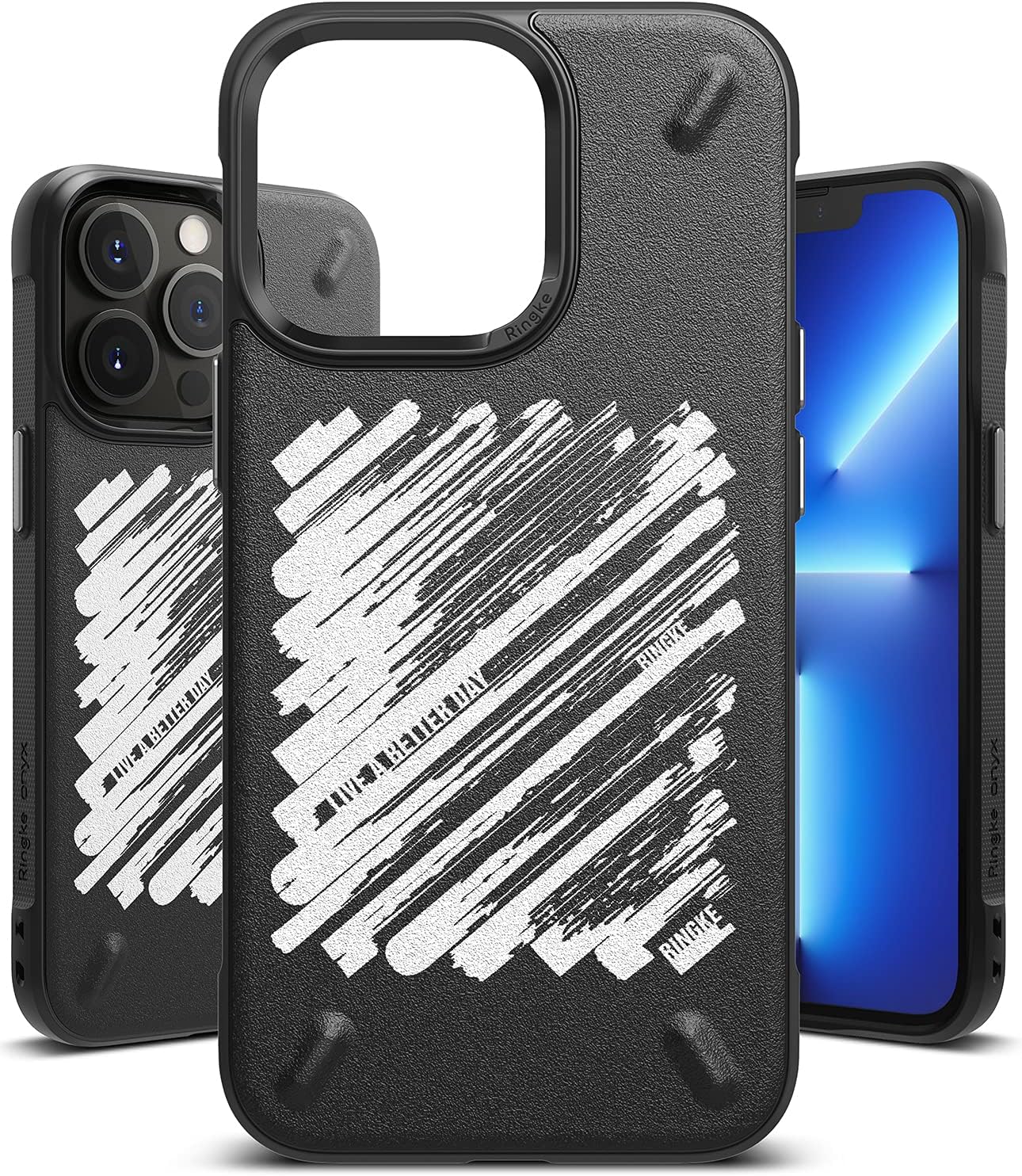 Ringke Onyx Design – Funda compatible con iPhone 13 Pro, diseño de impresión de seda, resistente, a prueba de golpes, TPU antideslizante, funda para