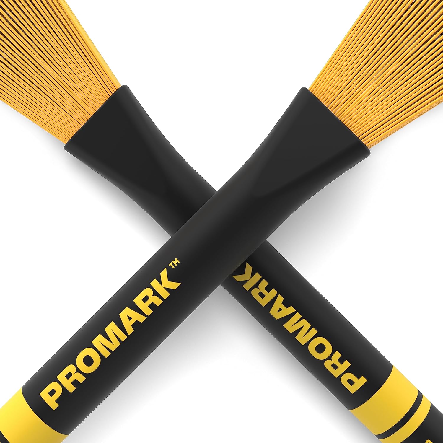 ProMark Cepillo de nylon ligero 5B – Amarillo – Cepillo de Jazz – Cepillo de alambre para tambores – Cepillo de nylon para tambor