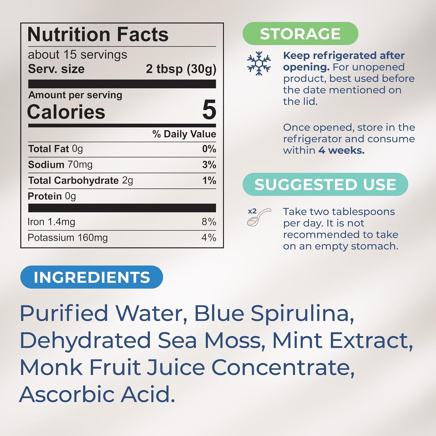 TrueSeaMoss Wildcrafted – Gel de musgo marino irlandés  Nutritiva masa marina cruda rica en minerales, proteínas y vitaminas  Musgo marino