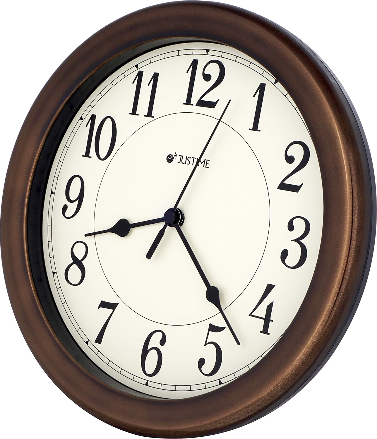 Reloj de pared decorativo de plástico beige de 8.5 pulgadas, fácil de leer, resistente al agua, especial para espacios pequeños, oficina, barcos, RV