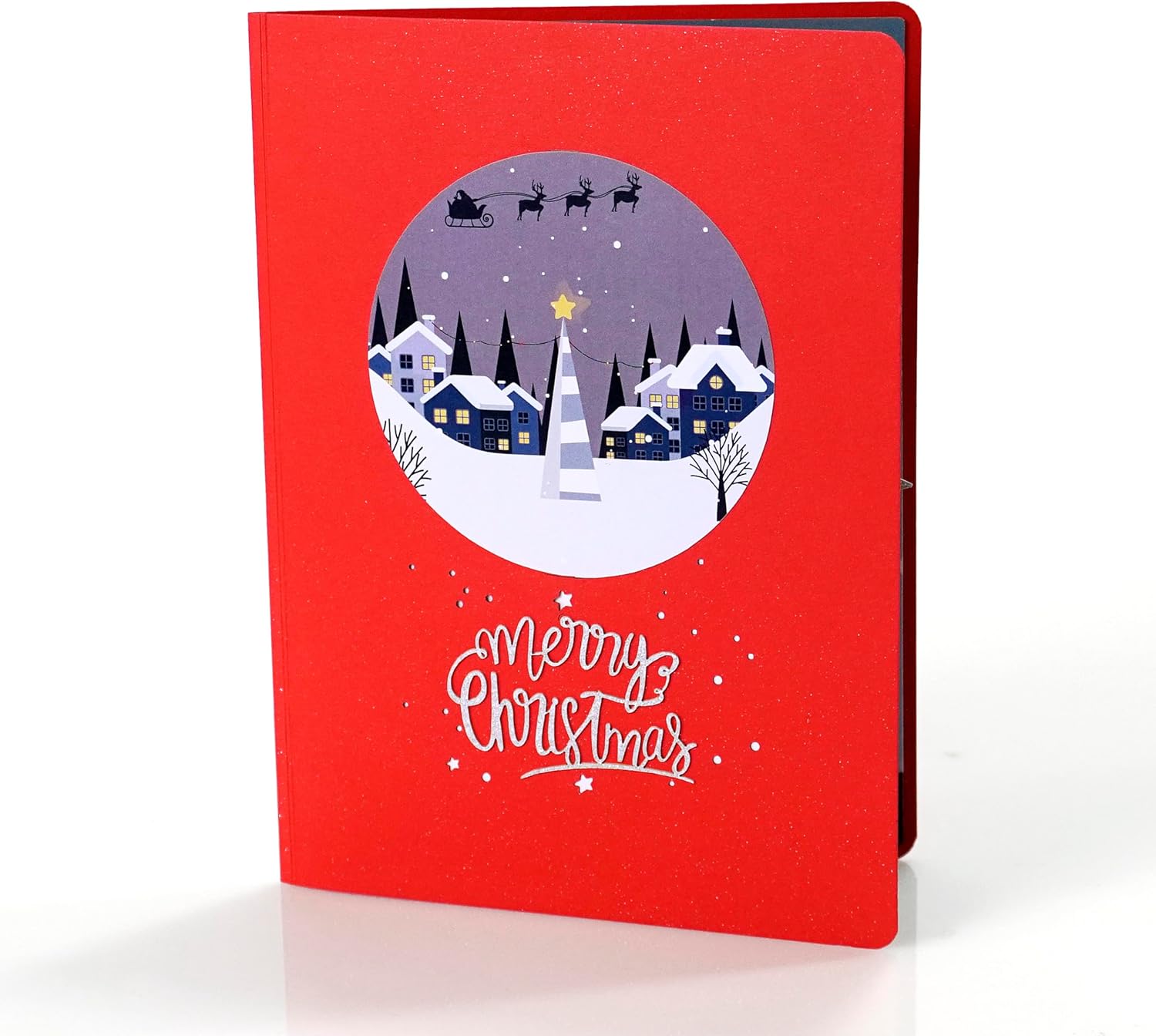 CUTPOPUP – Tarjeta de felicitación de Navidad emergente, 3D de Navidad, Año Nuevo, Navidad (noche de Navidad)