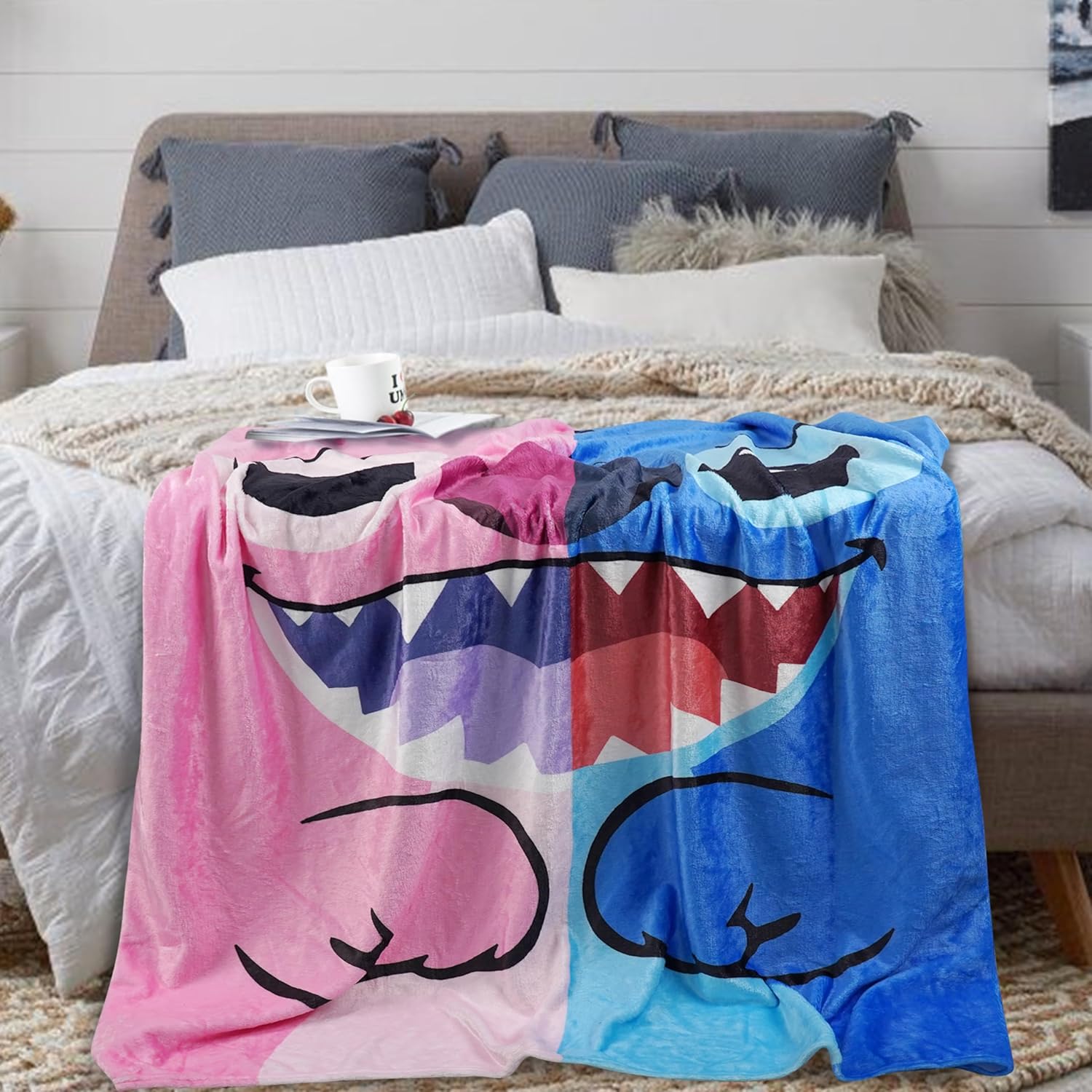 Manta para todas las estaciones, regalo de franela polar súper suave, cálida y acogedora para sofá, cama, sofá, manta de viaje, cumpleaños, 50 x 60