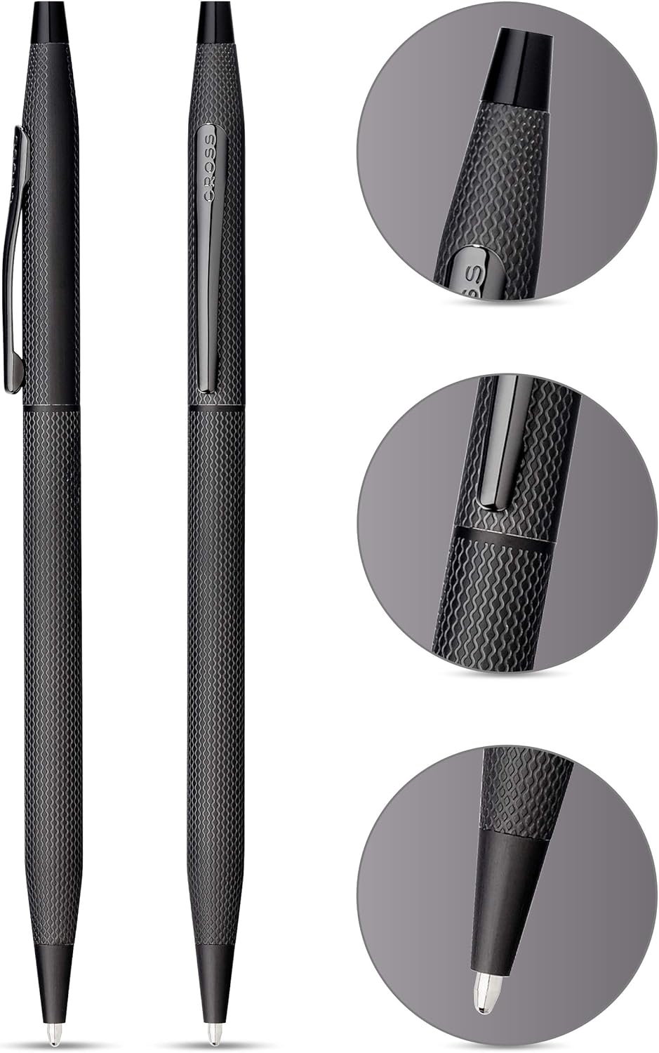 Cross Classic Century – Bolígrafo recargable, punta media, incluye caja de regalo de calidad prémium, negro cepillado