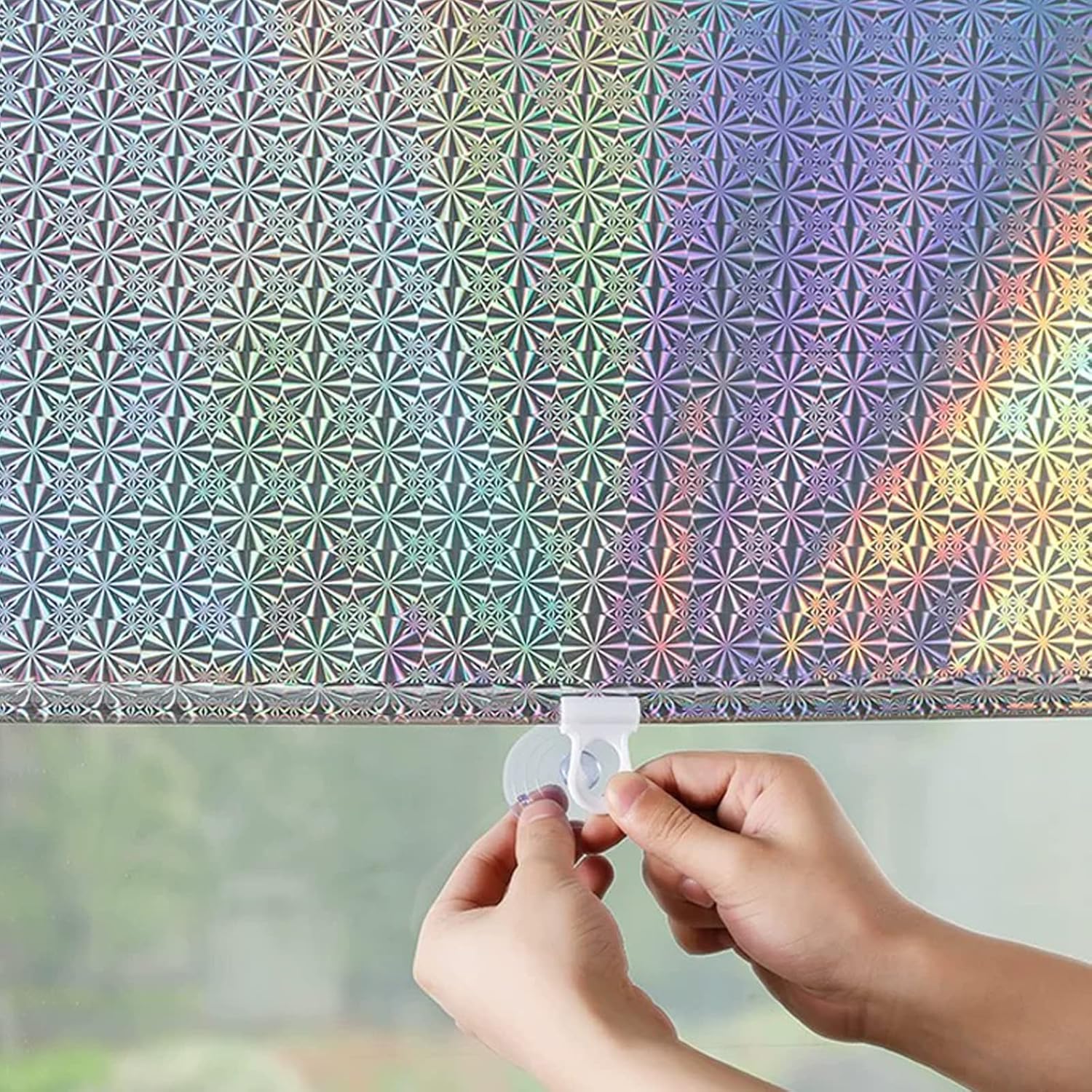 Persianas enrollables opacas temporales con ventosas, pantalla de privacidad ajustable con aislamiento térmico, cortina de ventana portátil