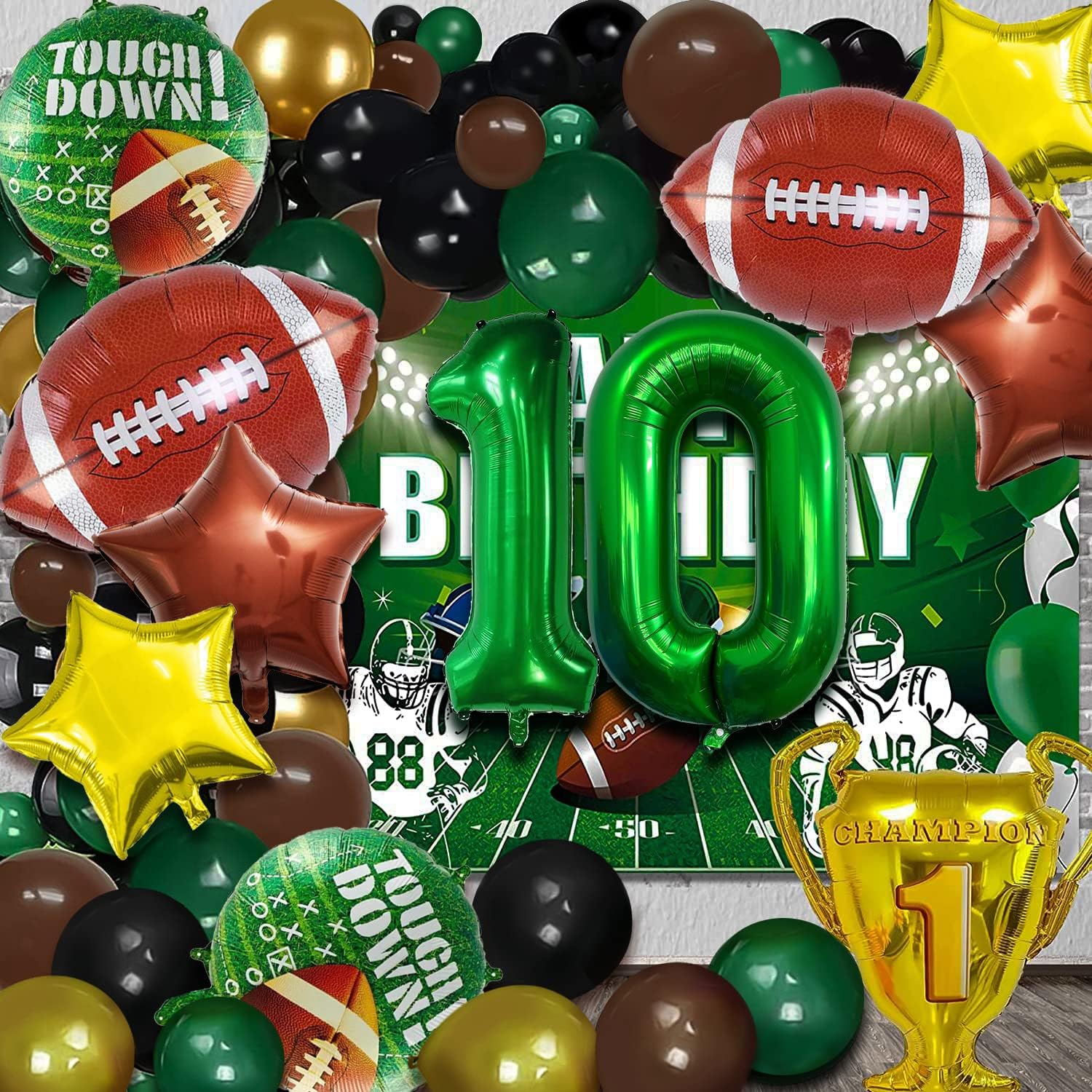Juego de globos de fútbol americano, decoraciones de fiesta de cumpleaños de fútbol, decoración de fiesta de cumpleaños, decoración de fiesta de
