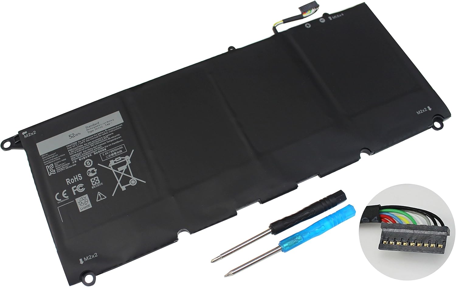 Vinpera JD25G – Batería para portátil Dell 0N7T6 5K9CP 90V7W RWT1R JHXPY 0DRRP XPS 13 9343 XPS 13 9350