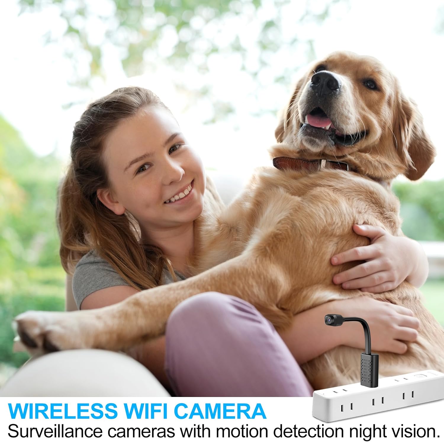 Cámara inalámbrica USB más pequeña, cámara de seguridad WiFi HD1080P para exterioresinteriores, cámara USB portátil, monitor de bebé con visión