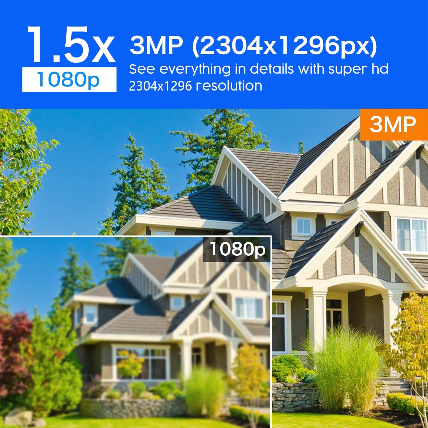 JouSecu JouSecu – Sistema de cámara de seguridad inalámbrica de 8 canales, grabadora NVR de vigilancia CCTV de 3 MP con 4 cámaras WiFi HD de 3.0MP