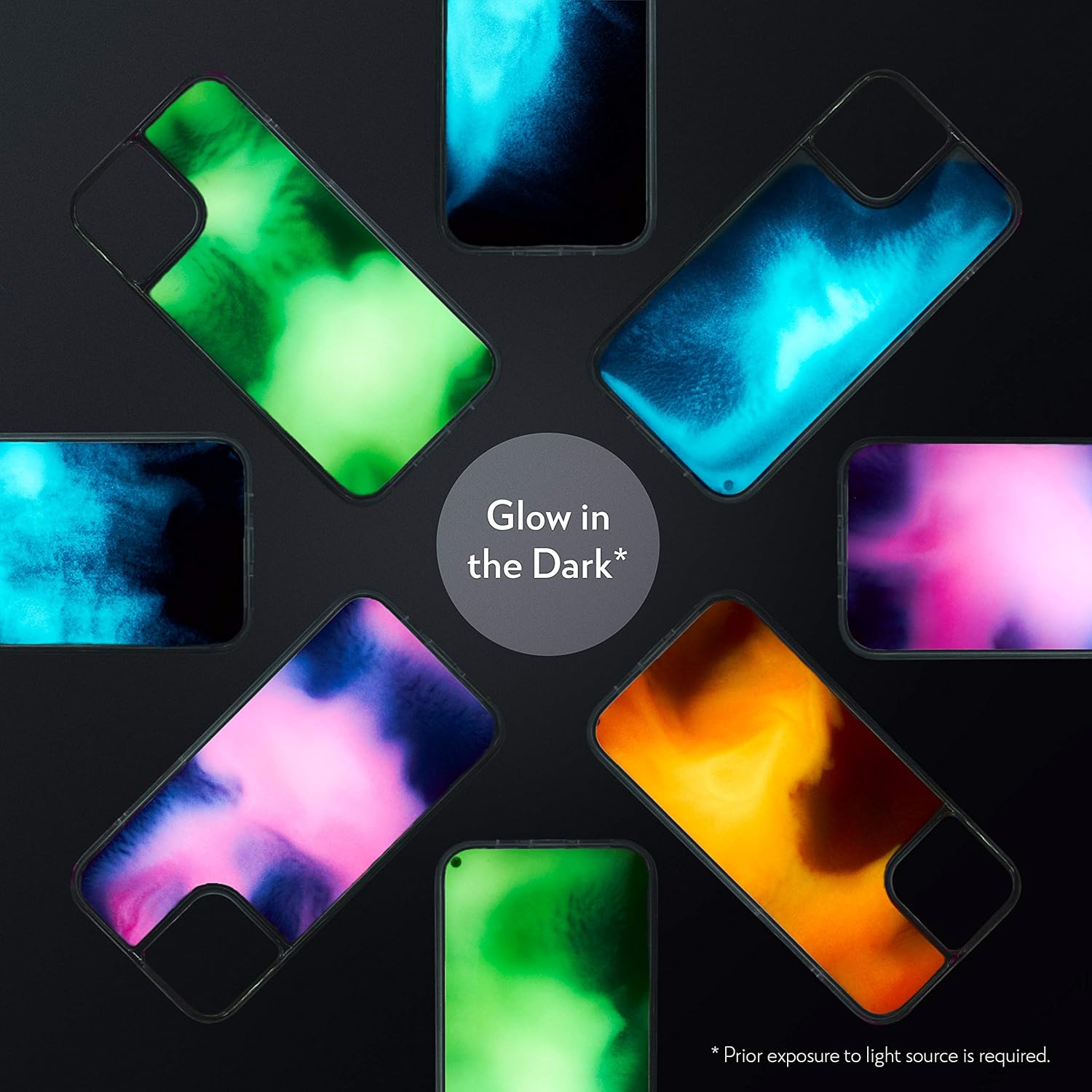 SteepLab Flowing Neon Sand – Funda líquida para iPhone 14 Pro Max (2022, 6.7 pulgadas), protección de cuerpo completo con bisel elevado (océano y