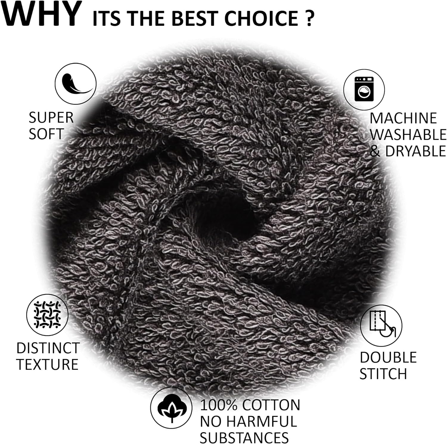 All Design – Toalla de baño extragrande, 100% algodón hilado en anillo, absorbente y de secado rápido, de calidad supersuave (2 unidades, 35 x 70