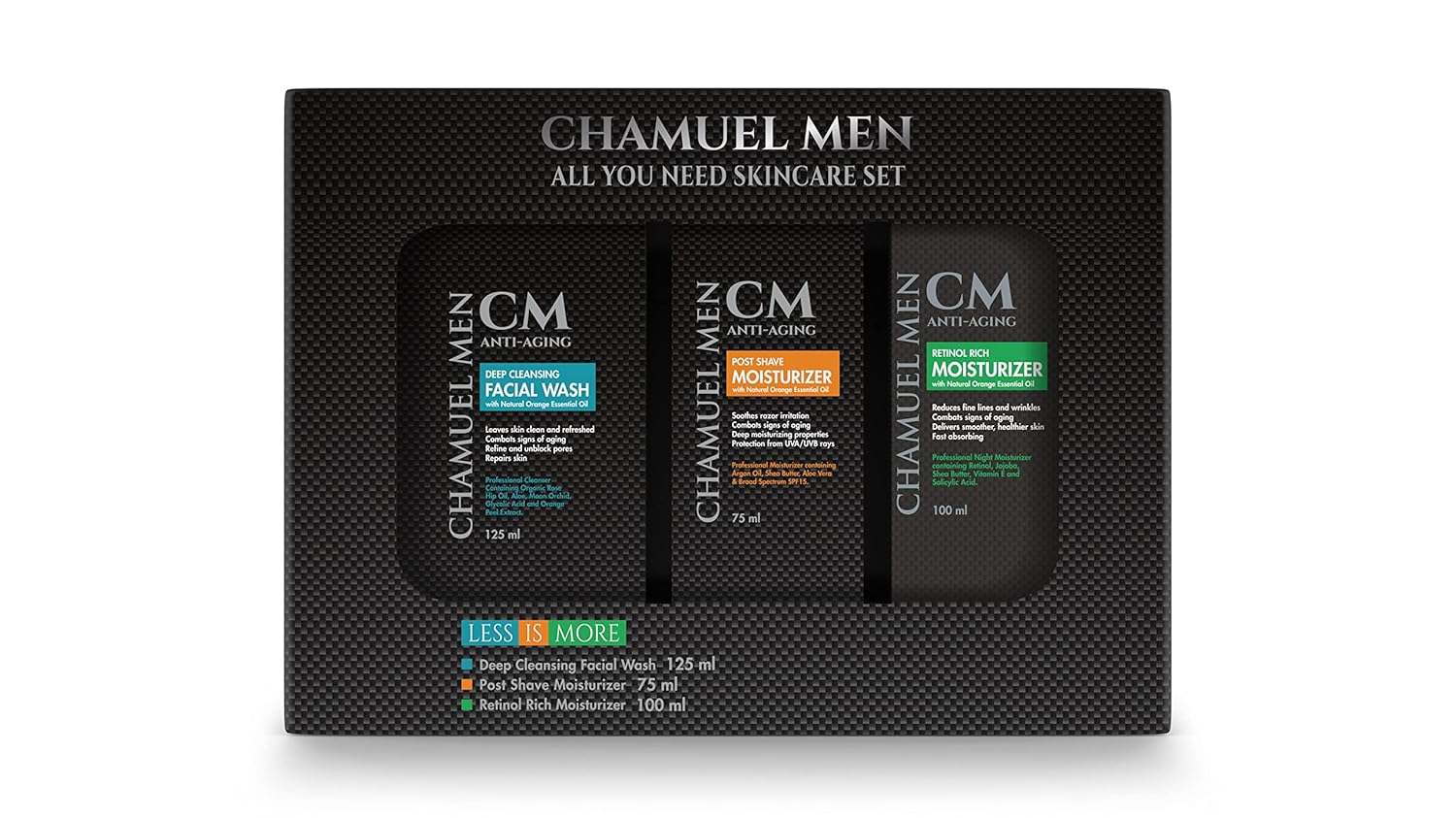 Chamuel Men Cuidado de la piel (todo lo que necesitas para el cuidado de la