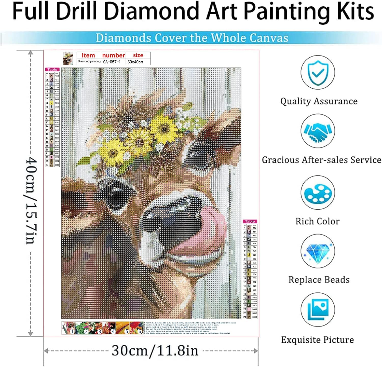 GemZono Paquete de 6 kits de pintura de diamantes para adultos en liquidación de bricolaje 5D pintura de diamante con diamantes redondos, kit de