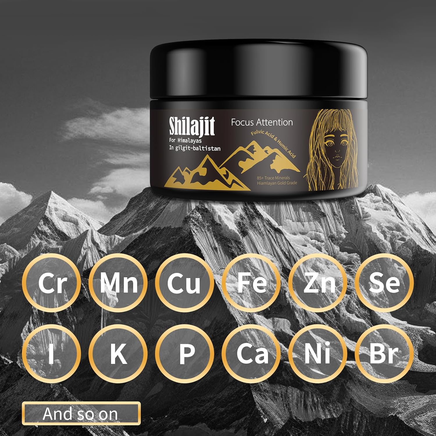 2 paquetes de resina Shilajit con ácido fúlvico y oligominerales, Shilajit siberiano original con 85+ gel de suplemento de ácido húmico, apoya el