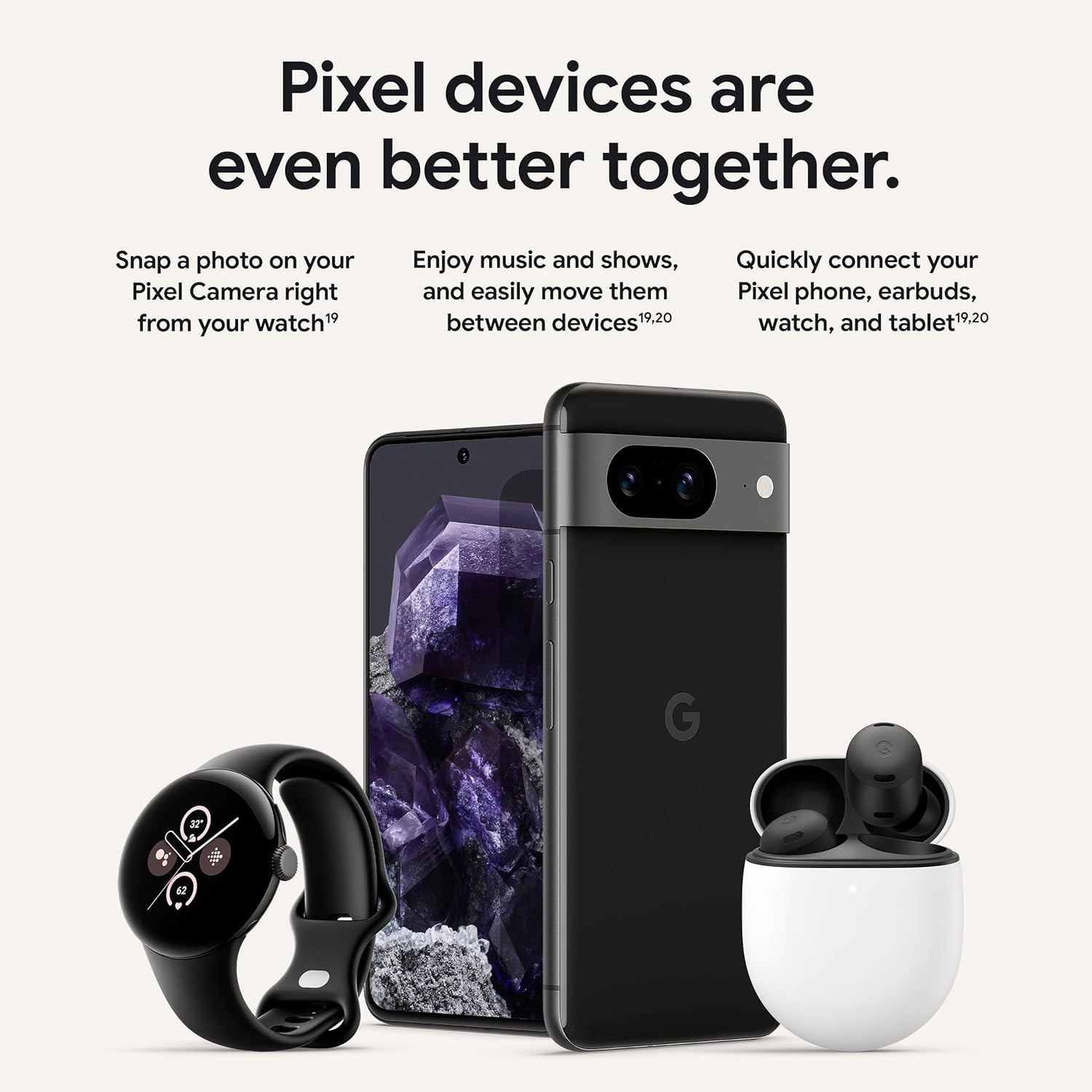 Google Pixel 8 – Smartphone Android desbloqueado con cámara avanzada de píxeles, batería de 24 horas y potente seguridad, obsidiana, 128 GB