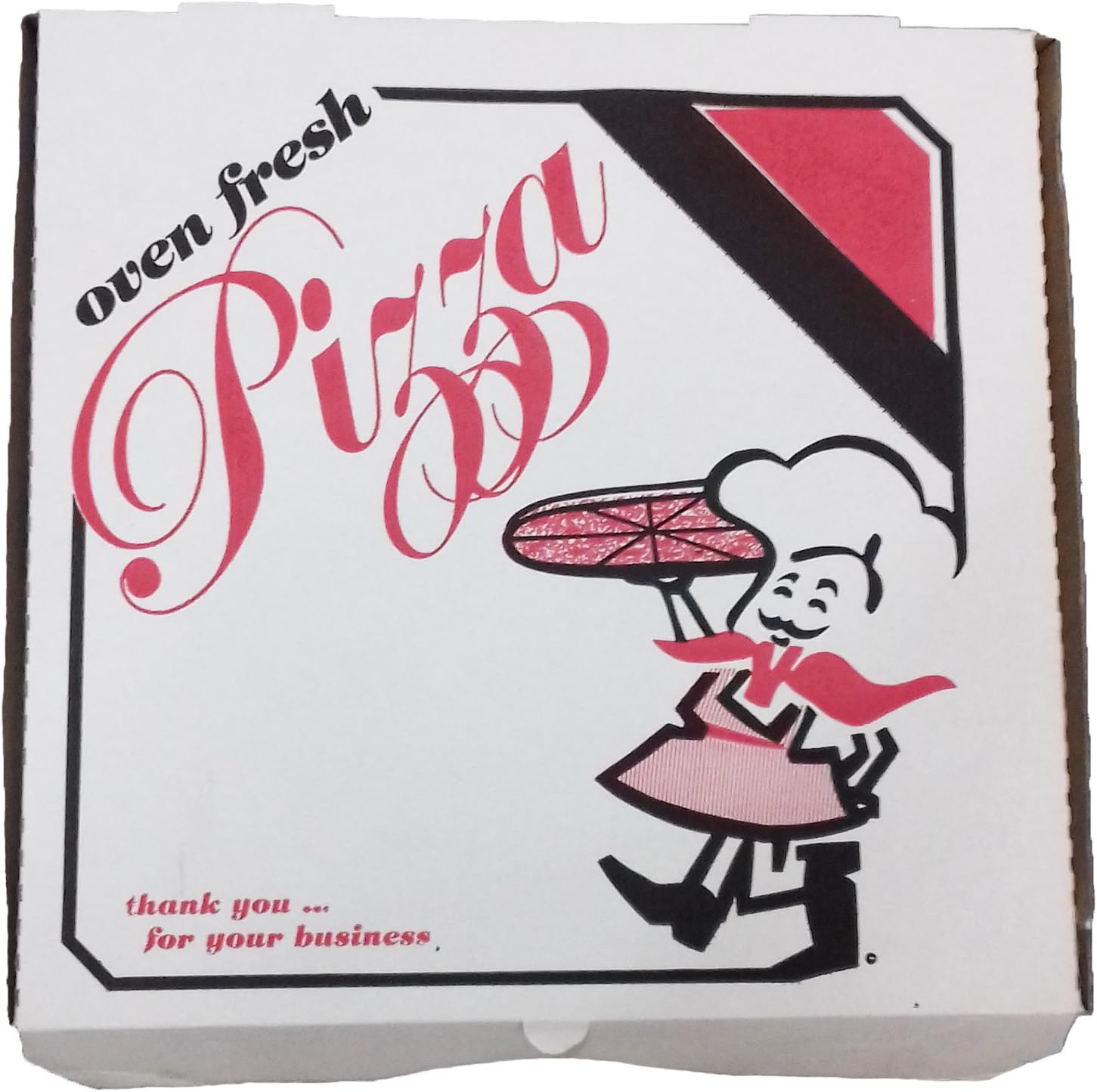 SafePro COR12, cajas de pizza corrugadas de 12 x 12 x 2 pulgadas, cajas de pizza de cartón impreso blanco para catering (50)