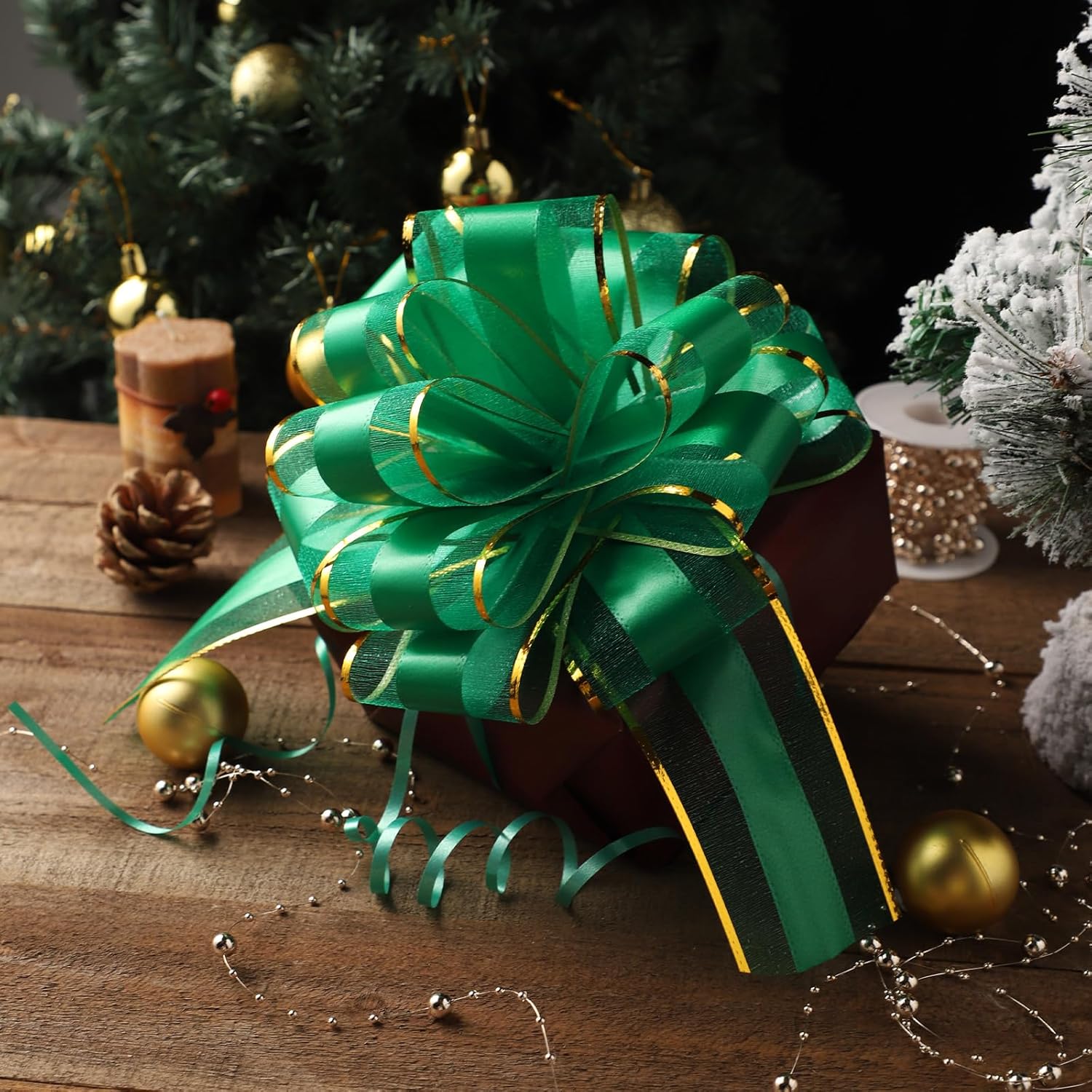 10 lazos grandes para envolver lazos para cestas de boda, lazos de regalo de 10 pulgadas de diámetro, lazos grandes para regalos, decoración de