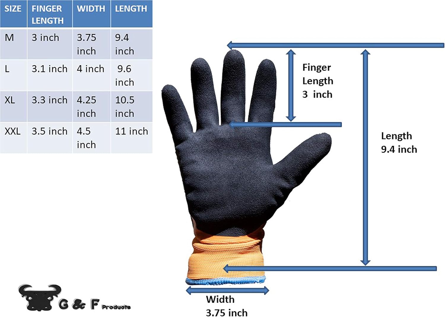 G & F Products Guantes impermeables de invierno unisex